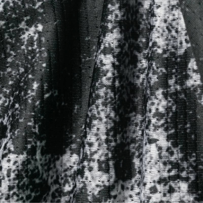 Close-up of black and white patterned fabric