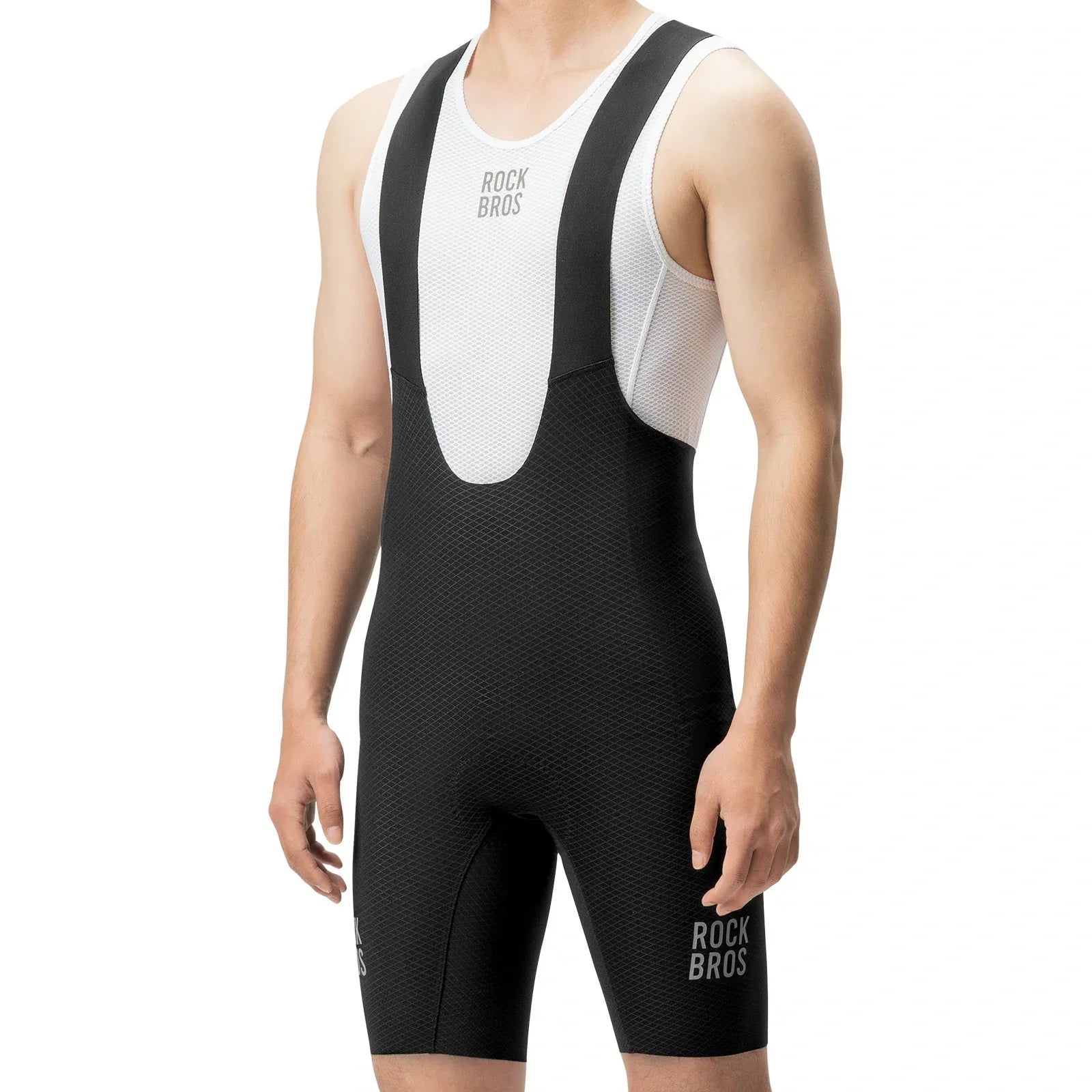ROCKBROS mens cycling bib shorts featuring rockbros logo