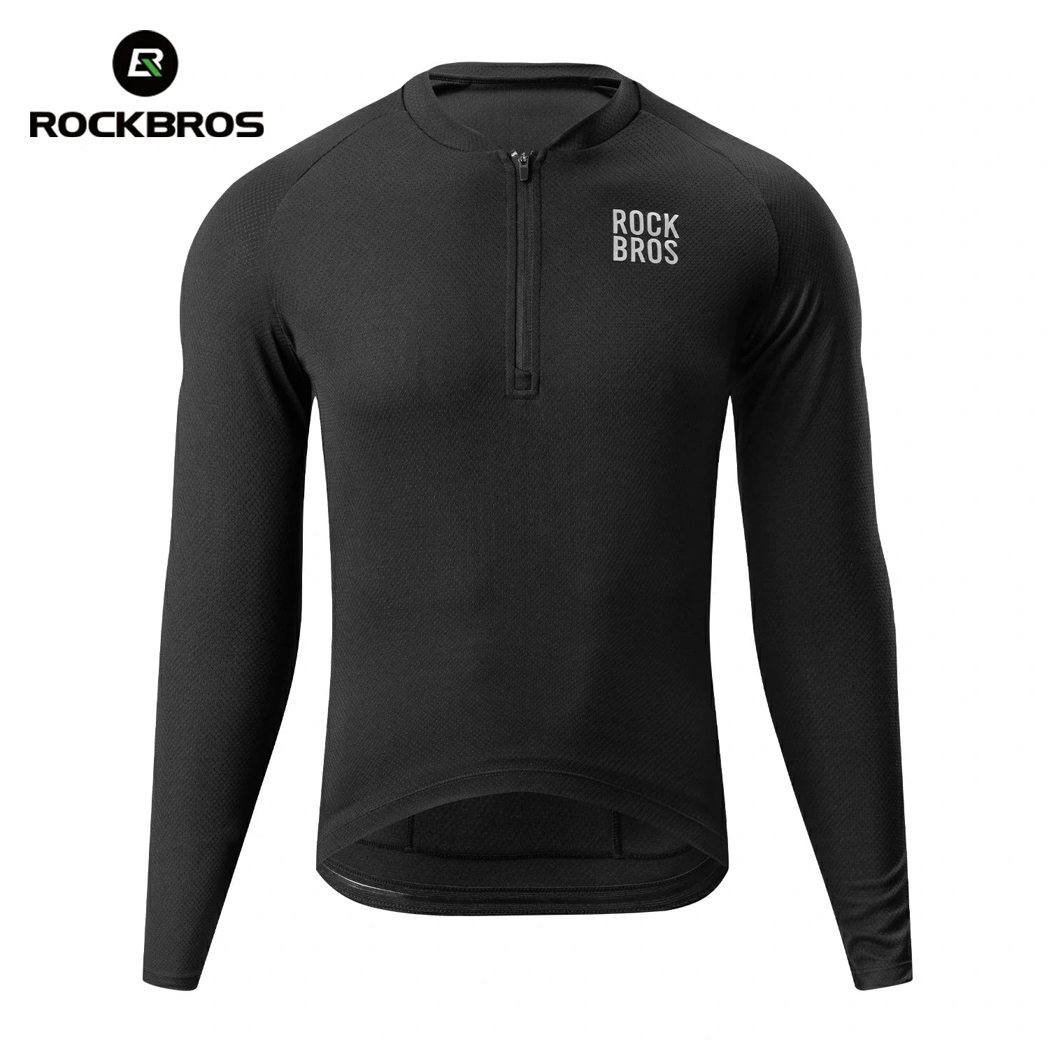 Front view of a black breathable mesh cycling jersey for warm-weather riding. #Color_Black