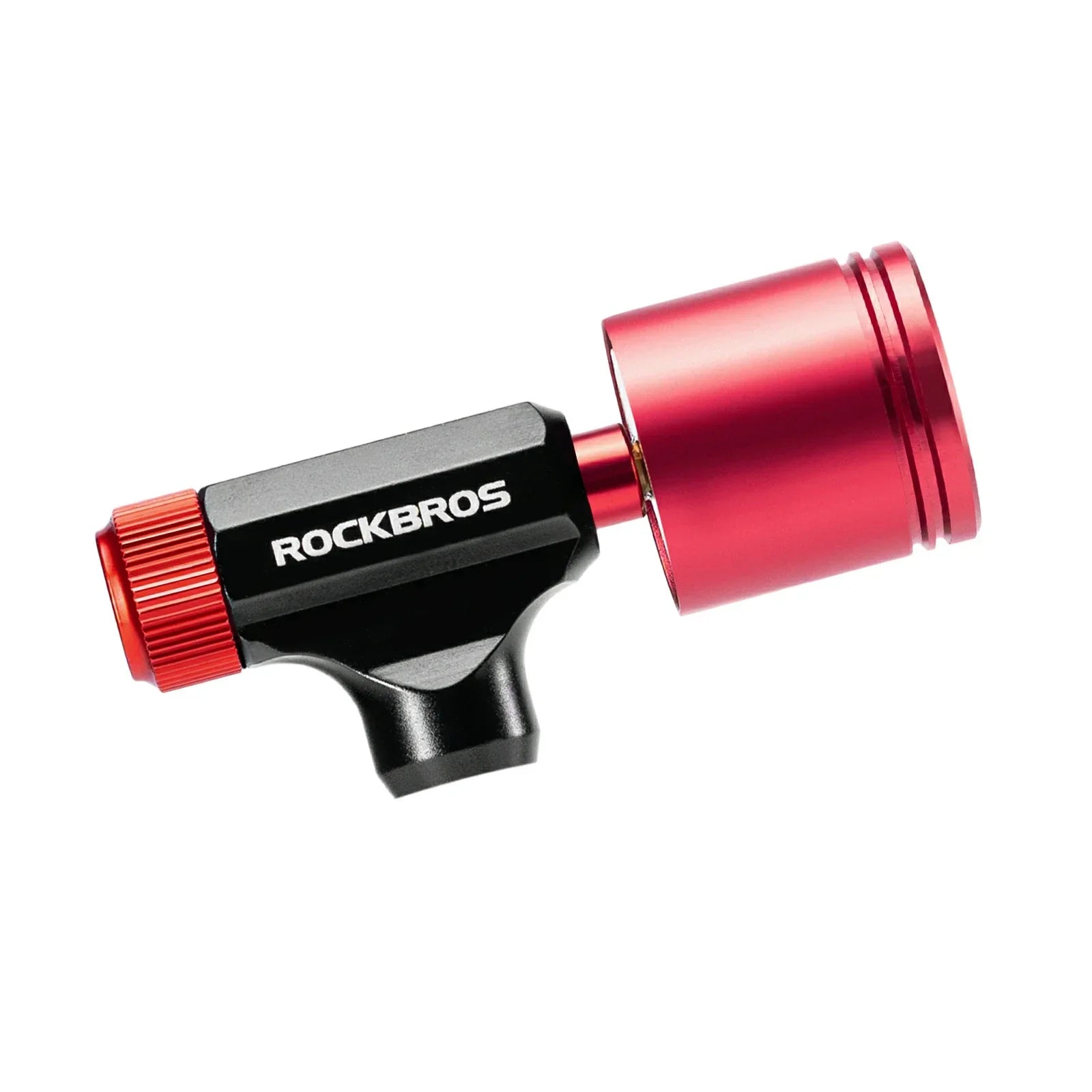 ROCKBROS mini bicycle pump with barometer Presta & Schrader valve #Size_Push-Type with Pressure Gauge