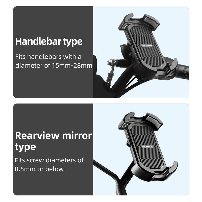 Universal Bike Phone Holder for Handlebar & Mirror