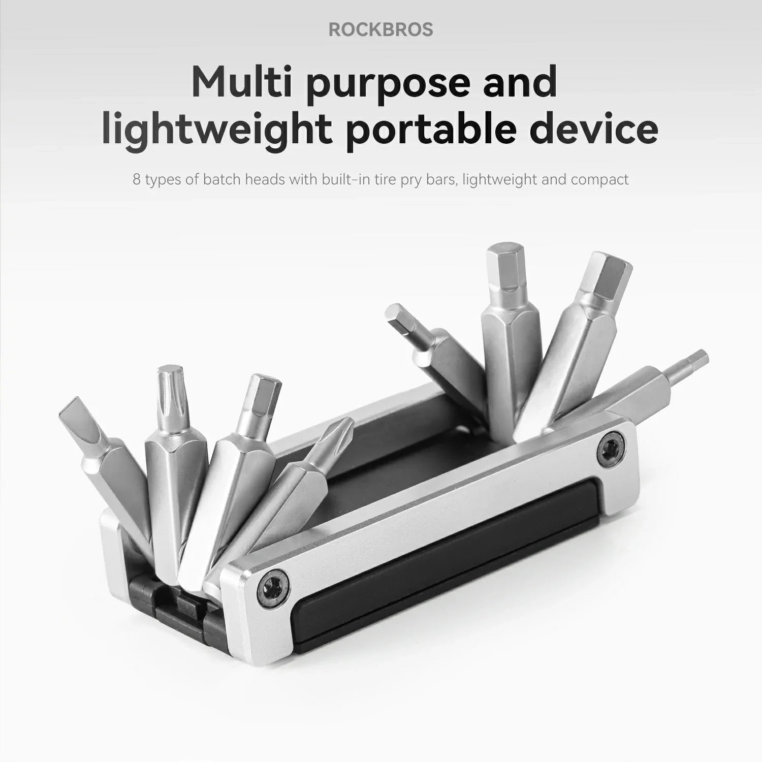 Bike Tool 8 in 1 Alloy Repair Kit with Tire Repair Strips