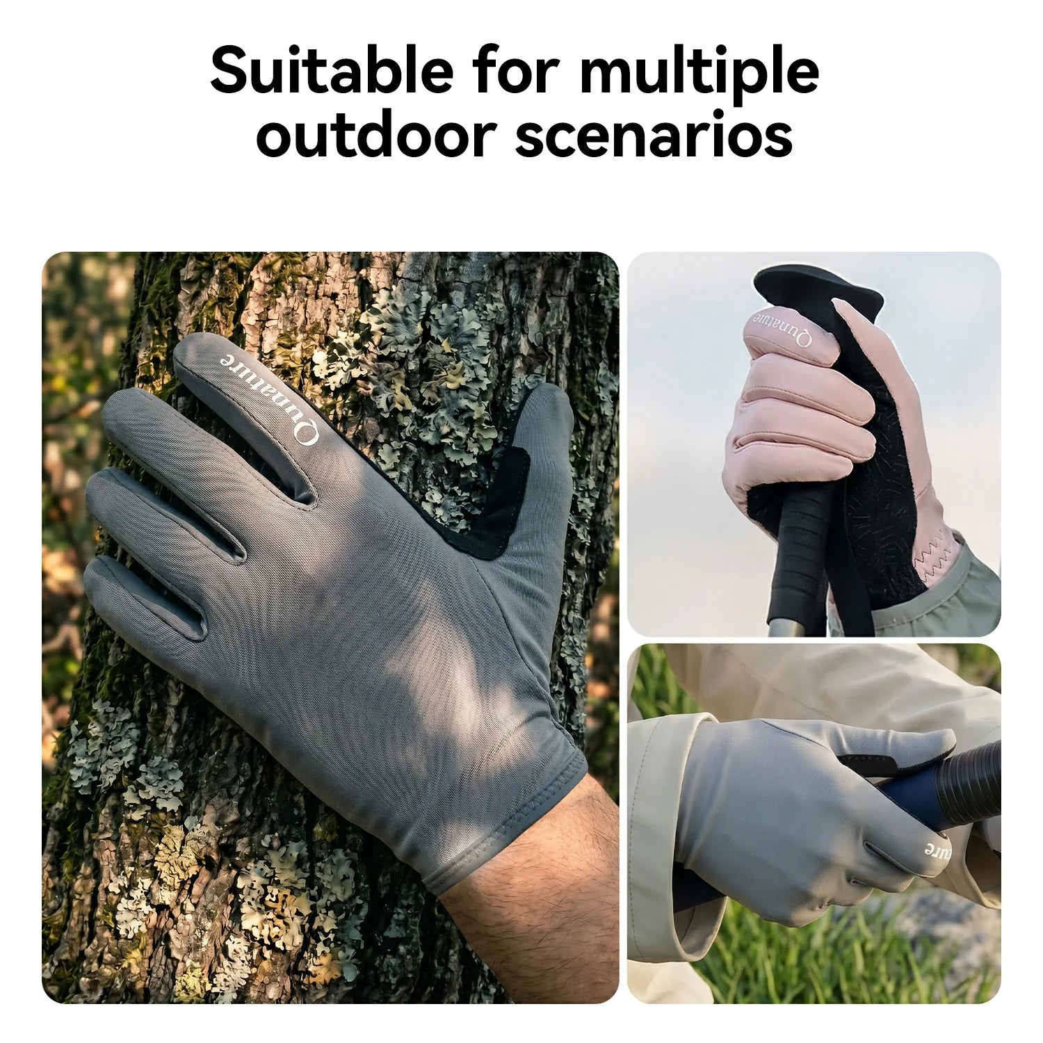 Outdoor gloves for cycling and fishing