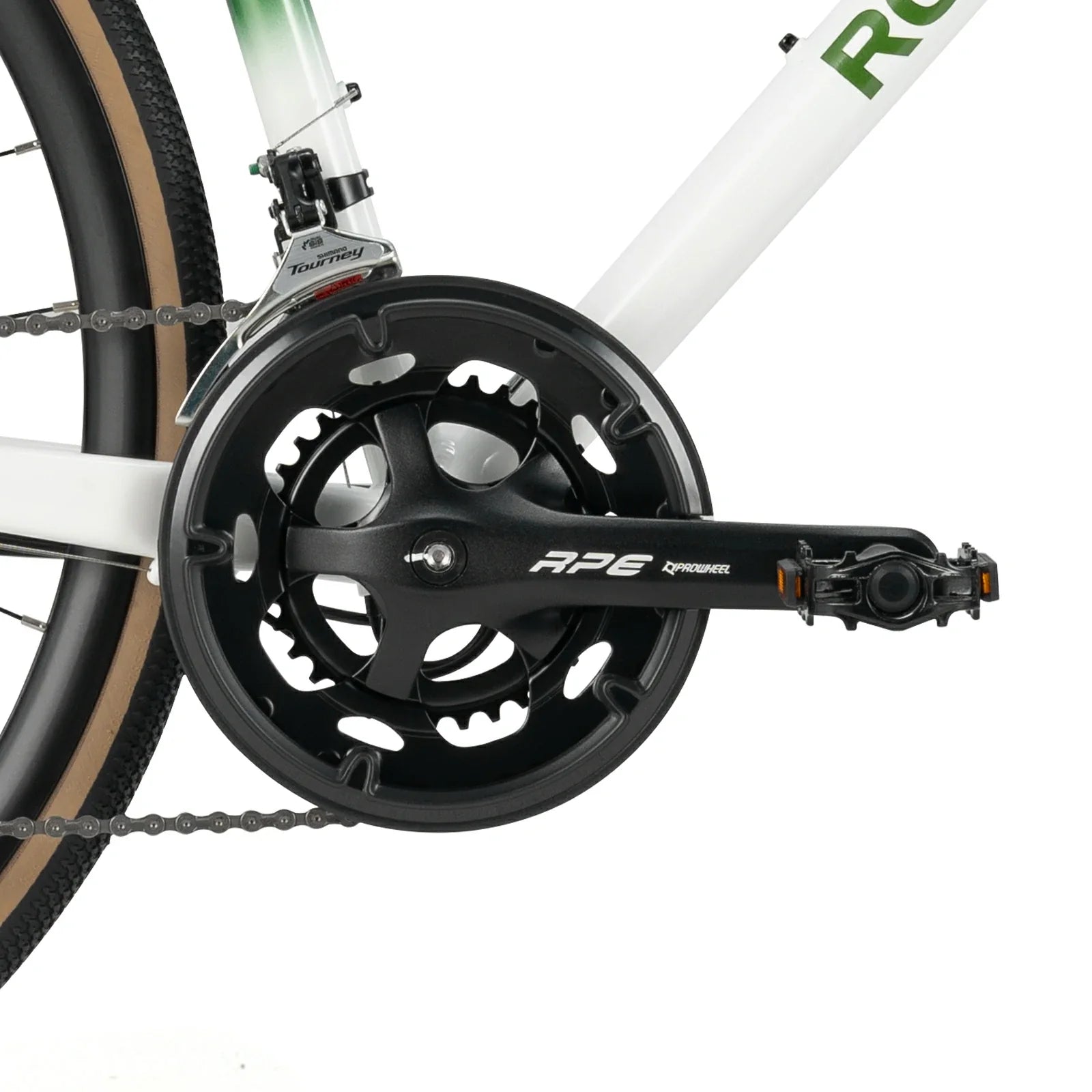 p2e-road-bike-green-crankset #color_green