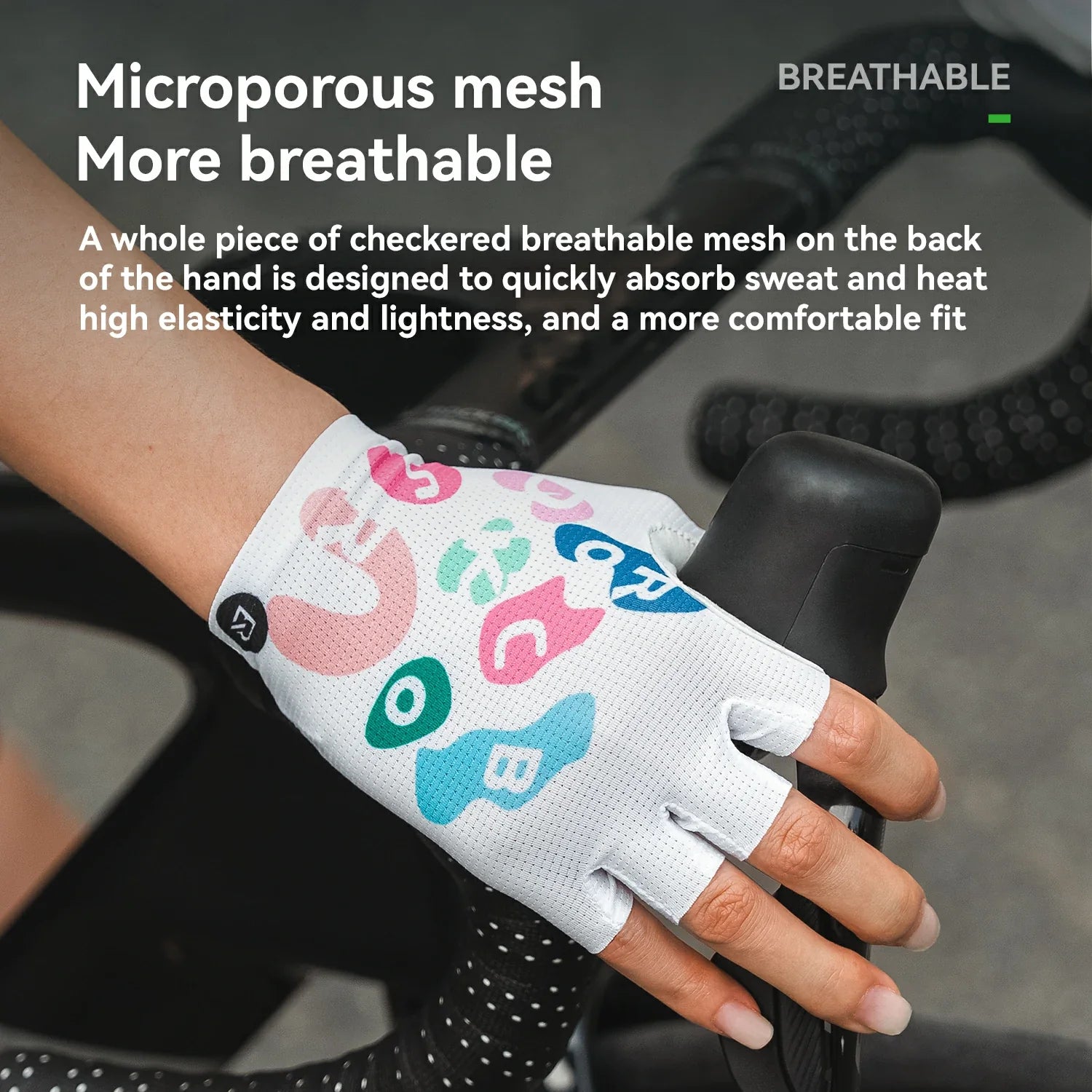 Petal pattern Women Half Finger Cycling Gloves