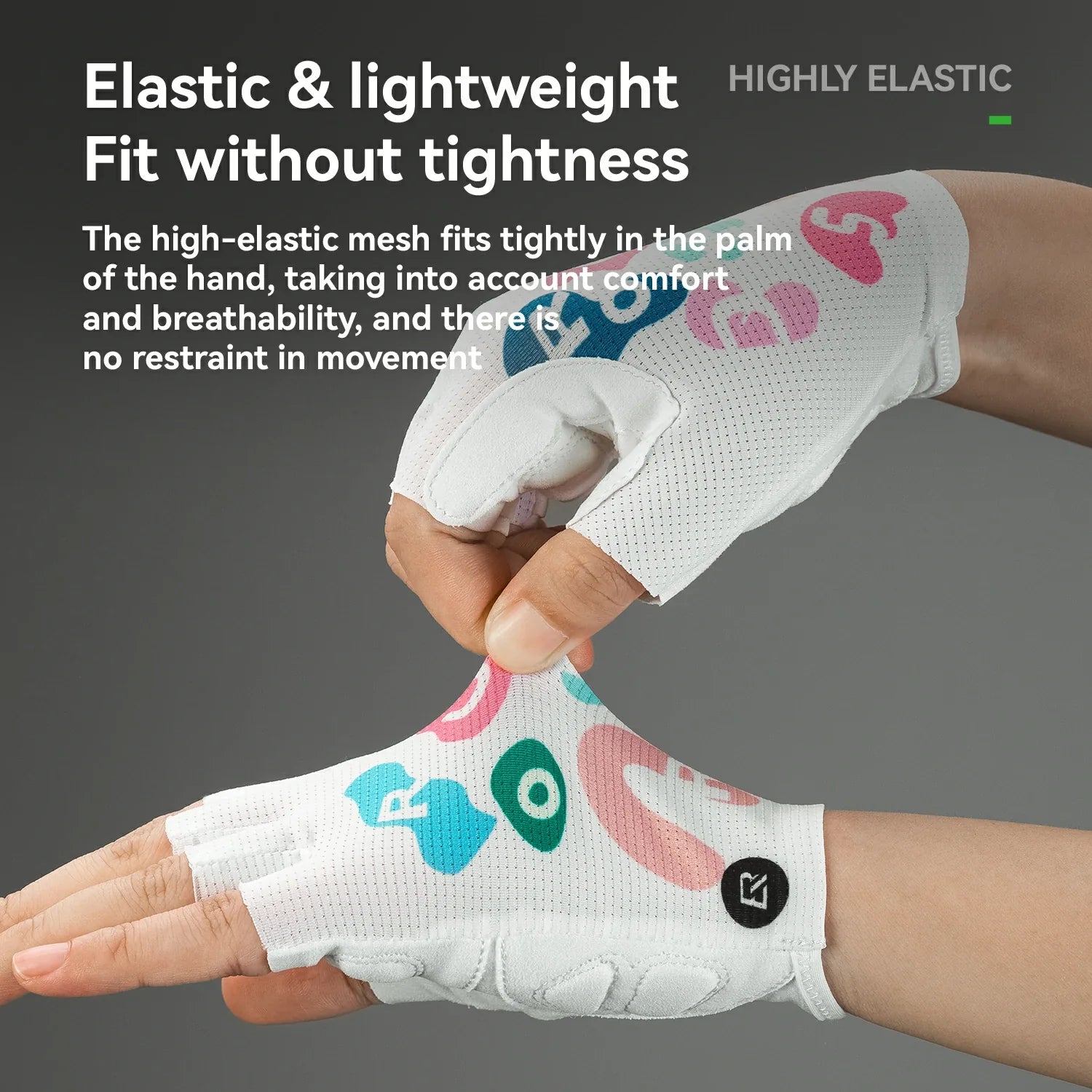 Petal pattern Women Half Finger Cycling Gloves