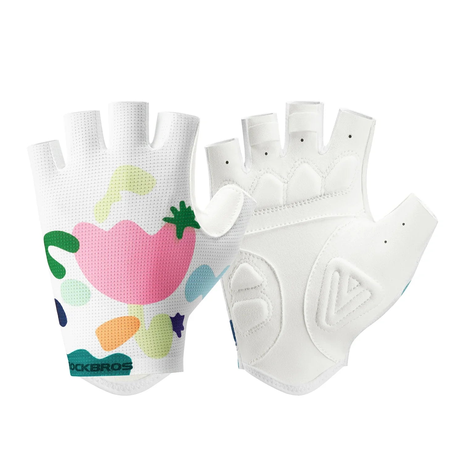 Petal pattern Women Half Finger Cycling Gloves