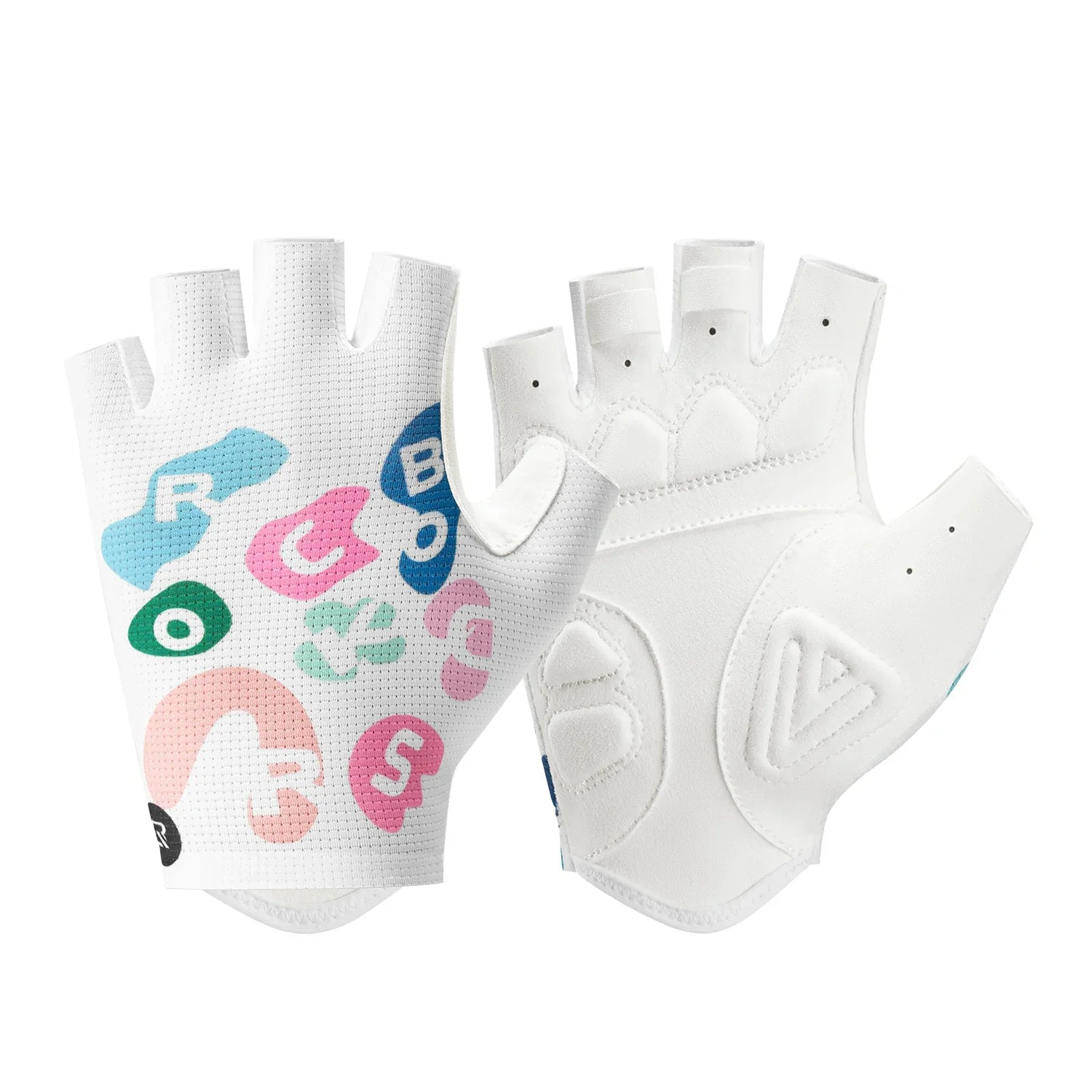 Petal pattern Women Half Finger Cycling Gloves