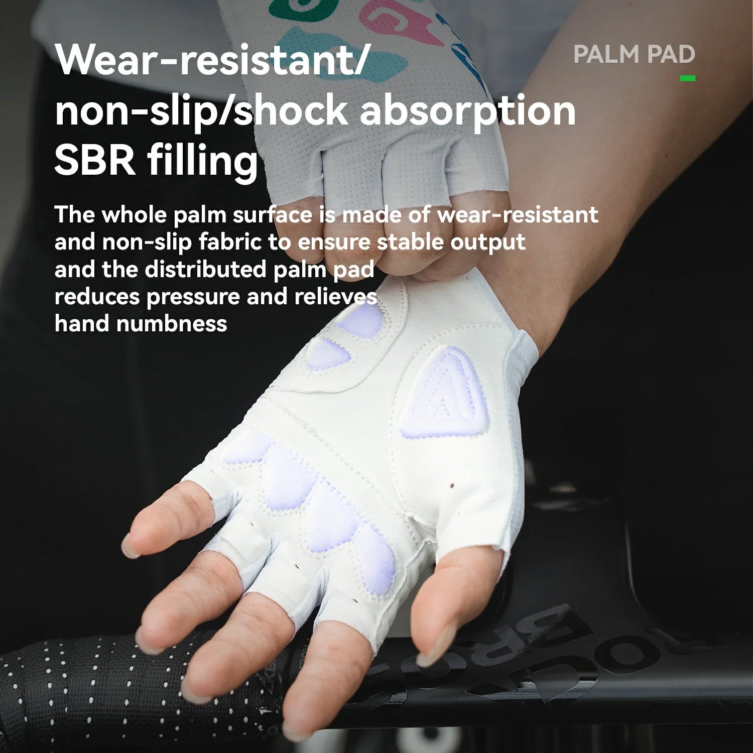 Petal pattern Women Half Finger Cycling Gloves