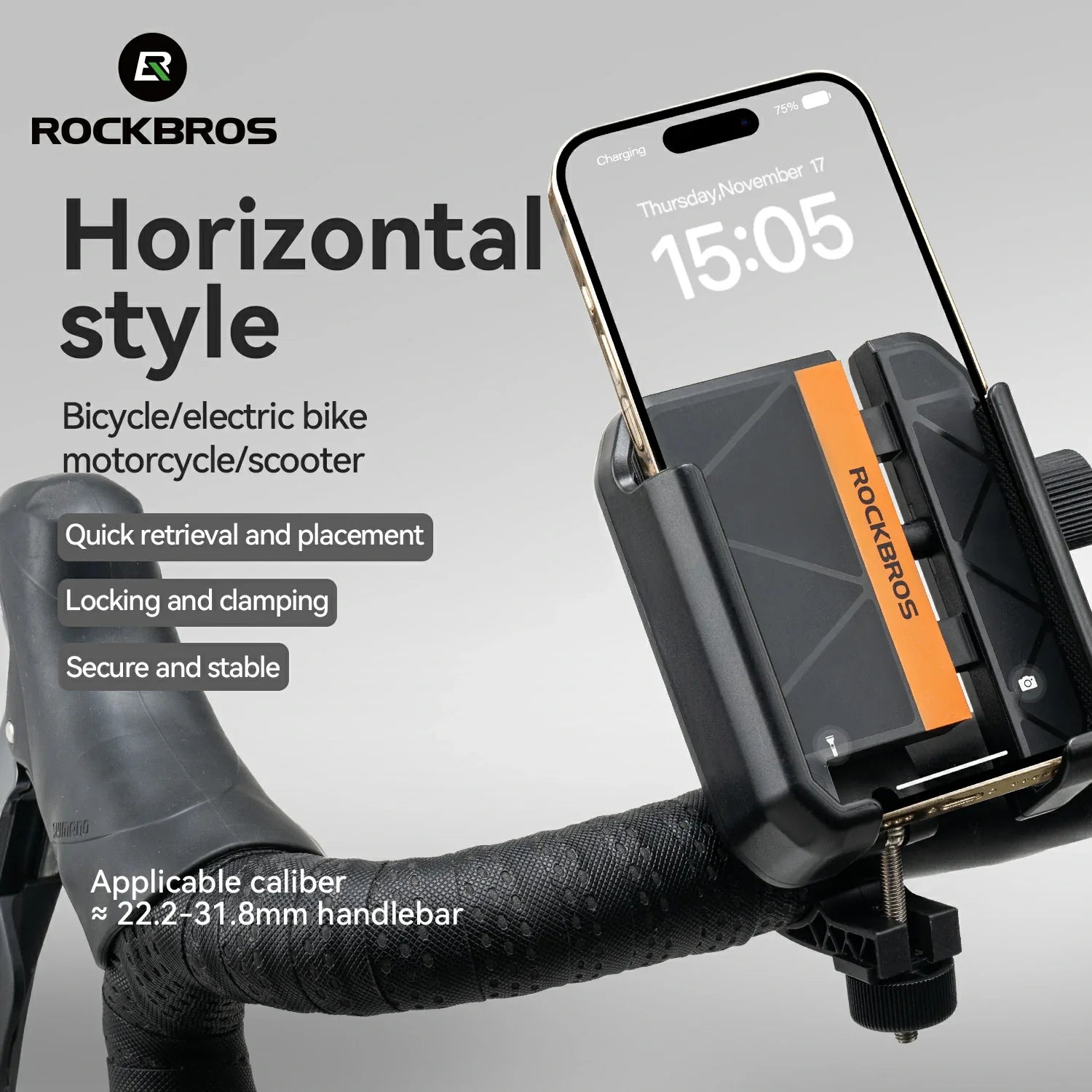 Bike Phone Holder Half Wrap Anti-Overload for 4.7-7.2''