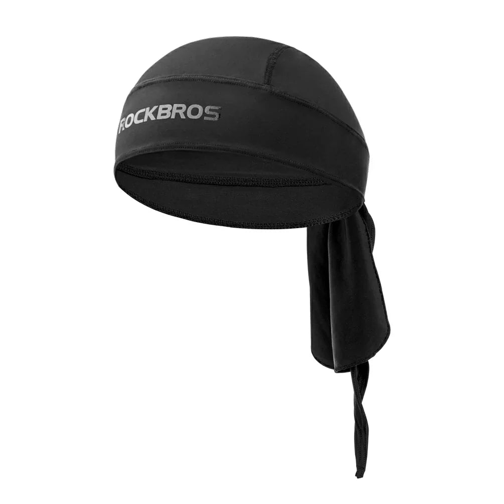 Black quick dry cycling headband for men and women #Color_Black