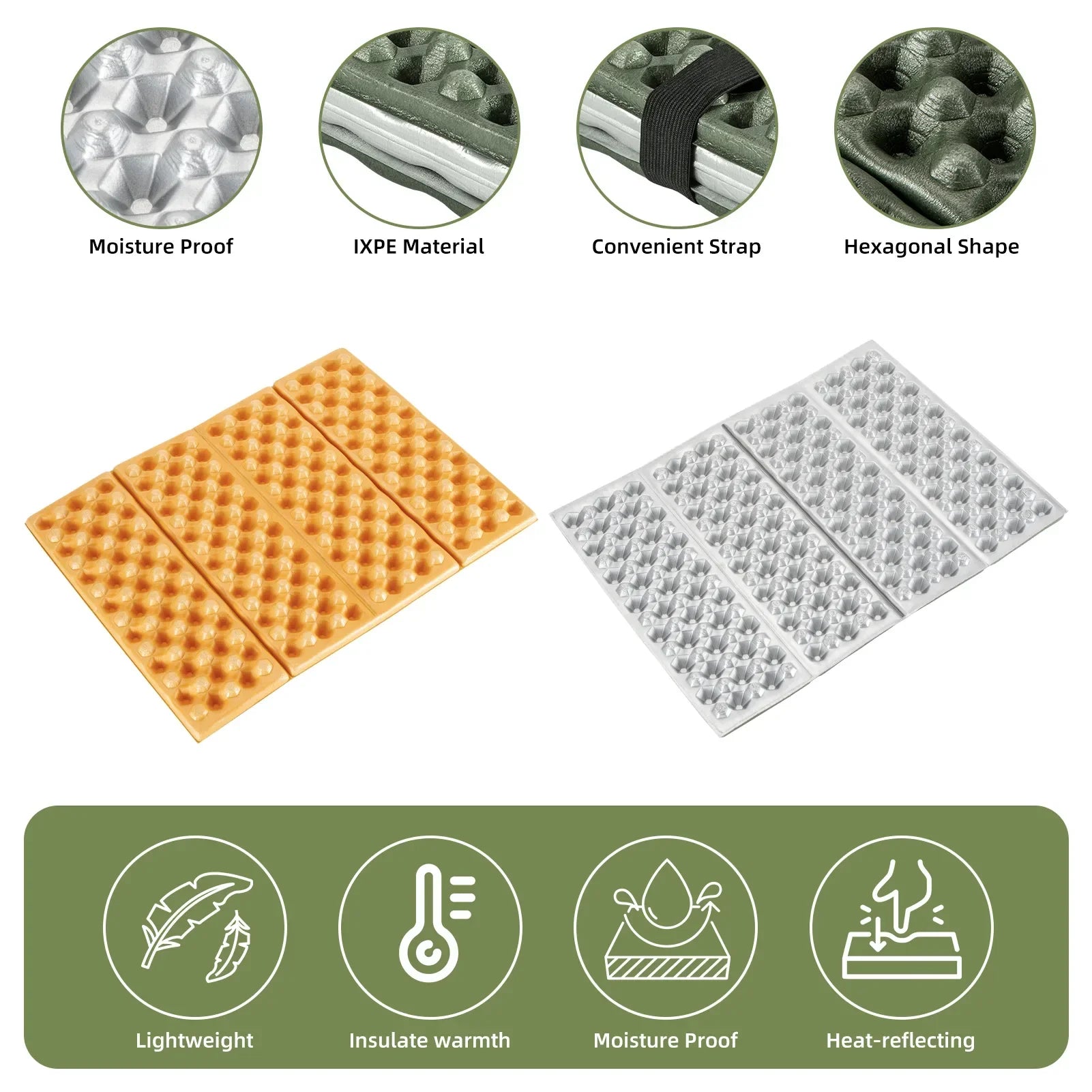 Product with features highlighted on a white background