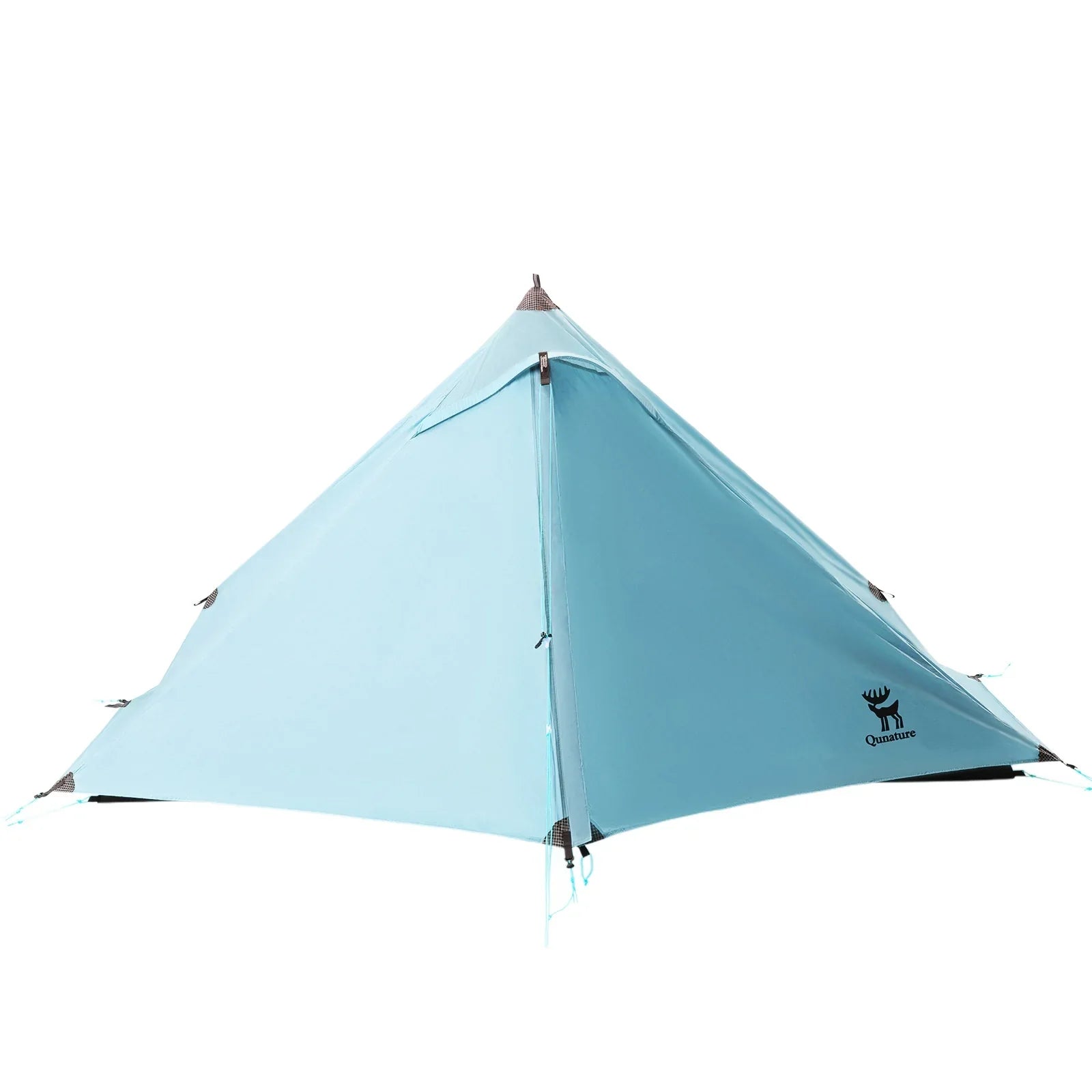Light blue tent with a brand logo on a white background #color_blue