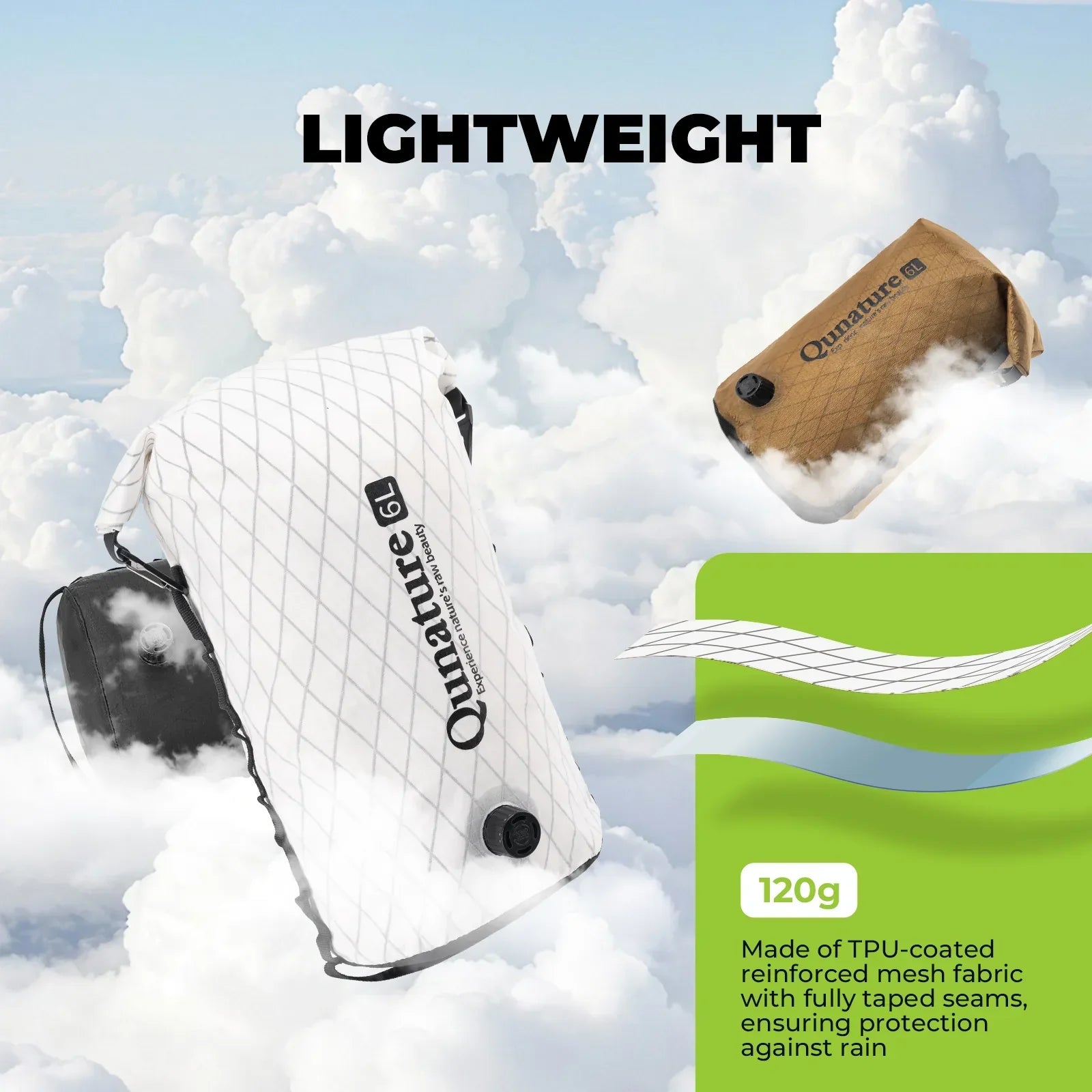 Lightweight product with cloud background and Onnature branding #size_6L