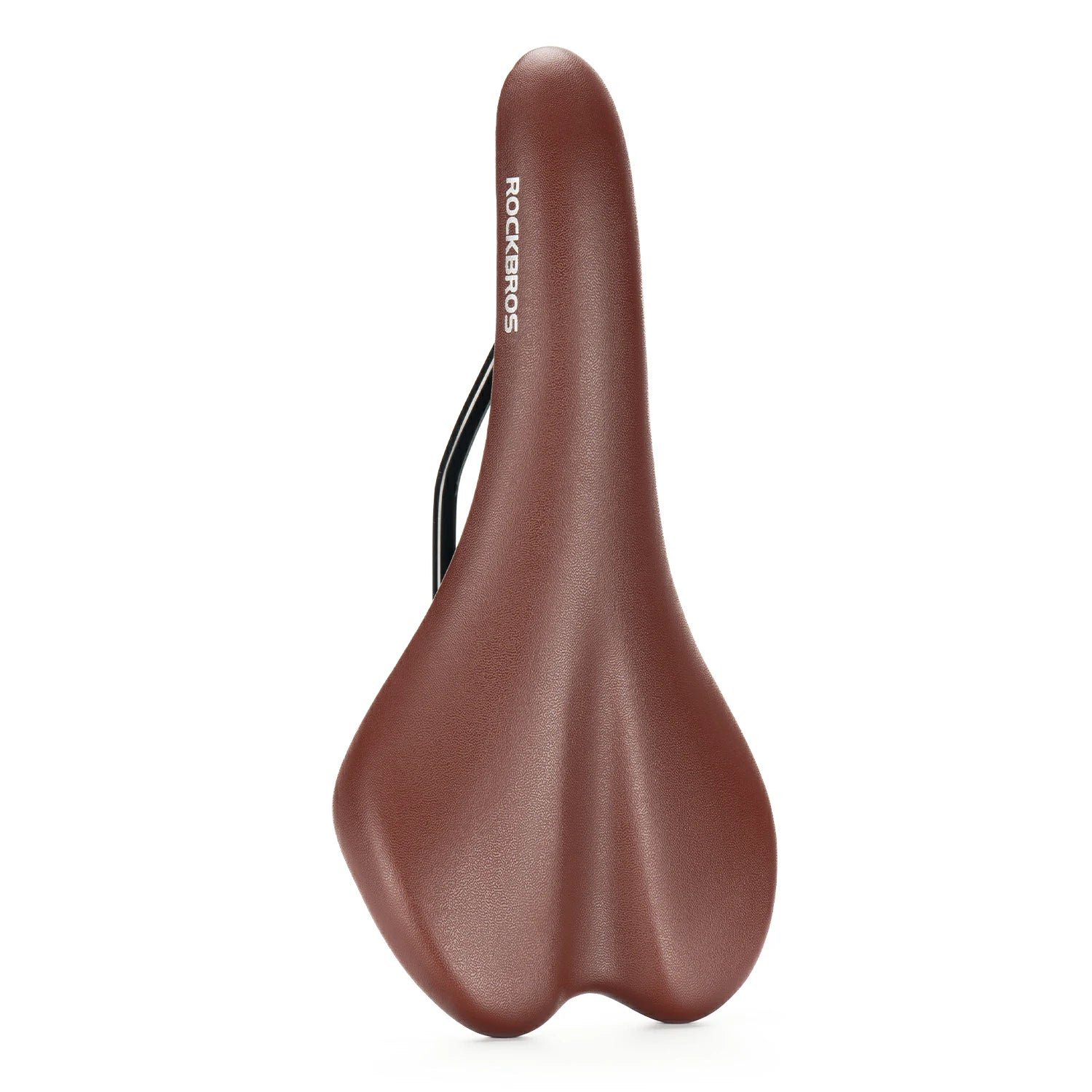 Brown bicycle saddle with 'RockShox' branding on a white background #Color_Brown