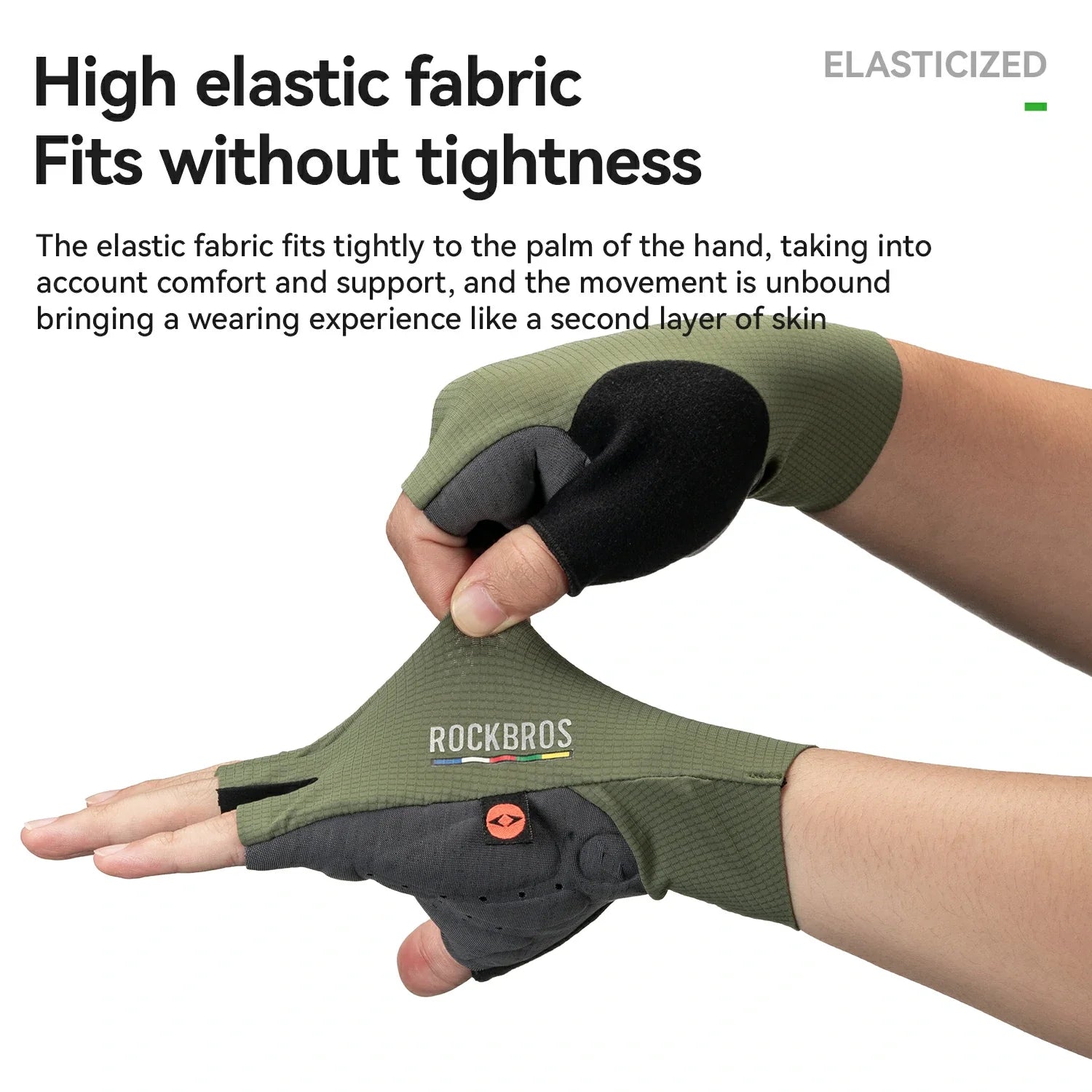 ROAD TO SKY Elastic Interface? Cycling Half Finger Gel Padded Gloves
