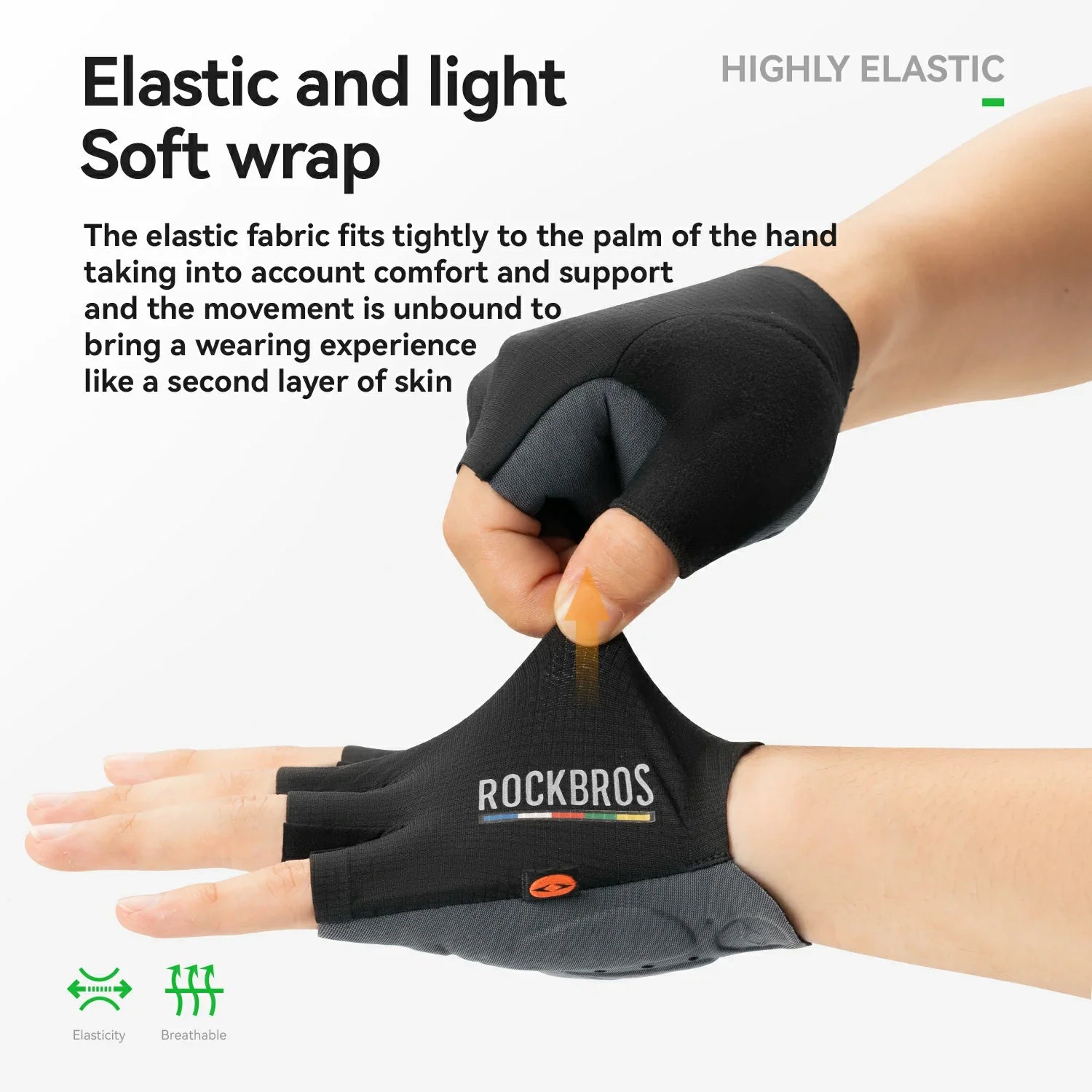 ROAD TO SKY Elastic Interface? Cycling Short Finger Gel Padded Gloves