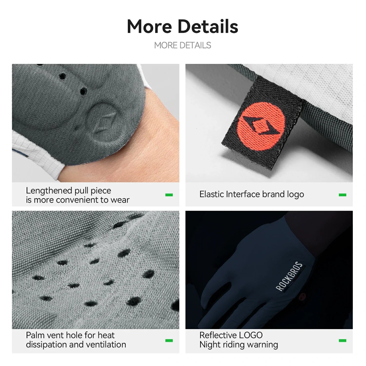 ROAD TO SKY Long Finger Elastic Interface? Cycling Gel Padded Gloves