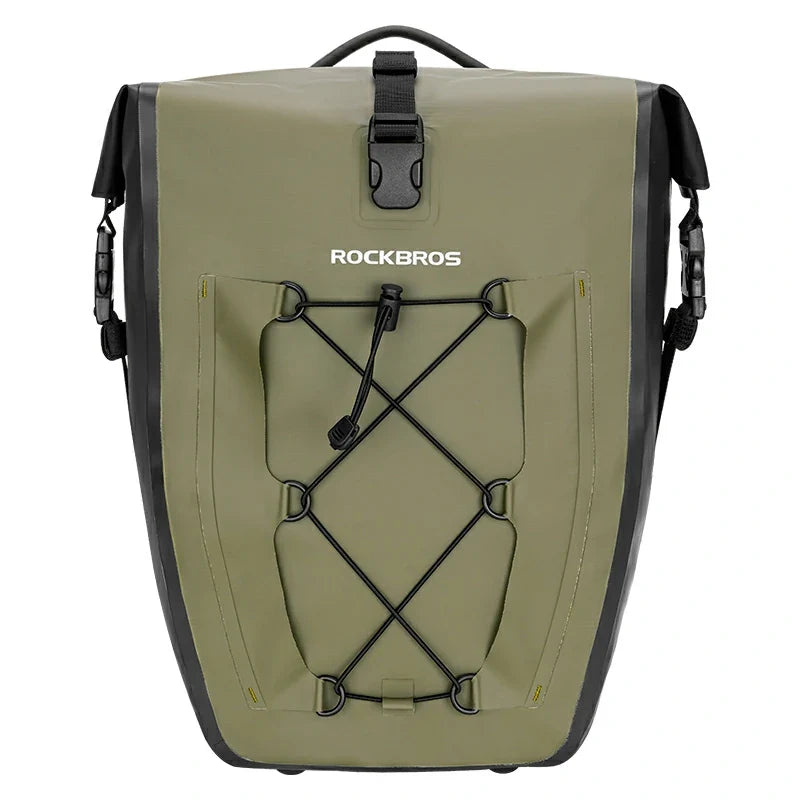 dark green rockbros 32l panniers#color_dark green 