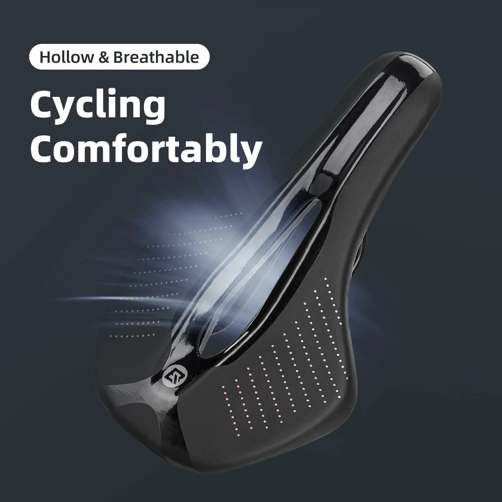 Bike Seat Breathable Ergonomic Shock Absorbing Hollow Design PU Leather