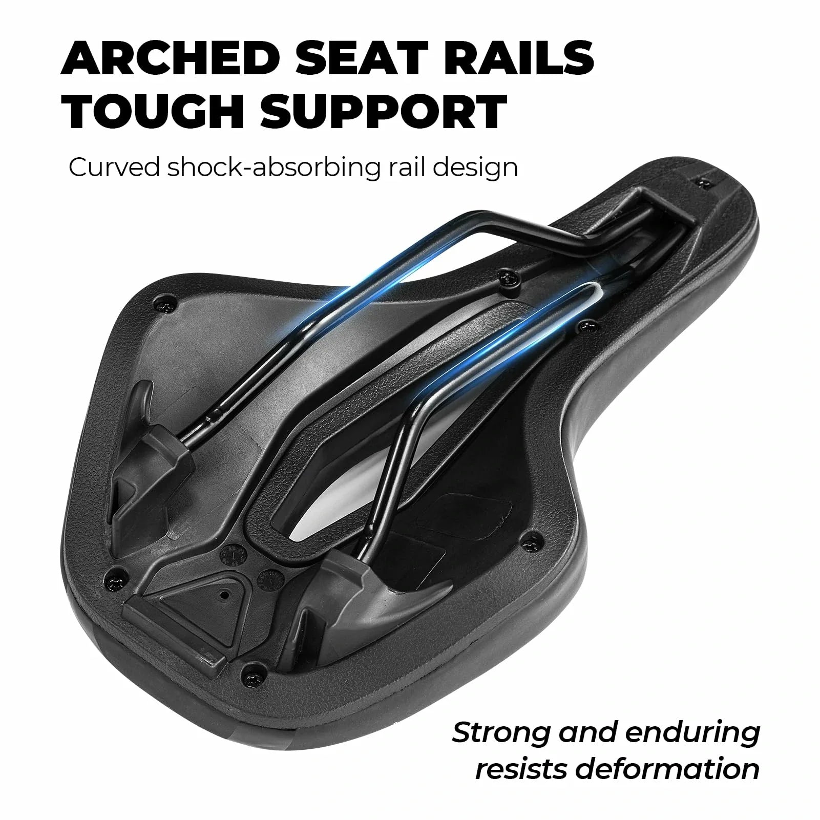 Bike Seat Breathable Ergonomic Shock Absorbing Hollow Design PU Leather