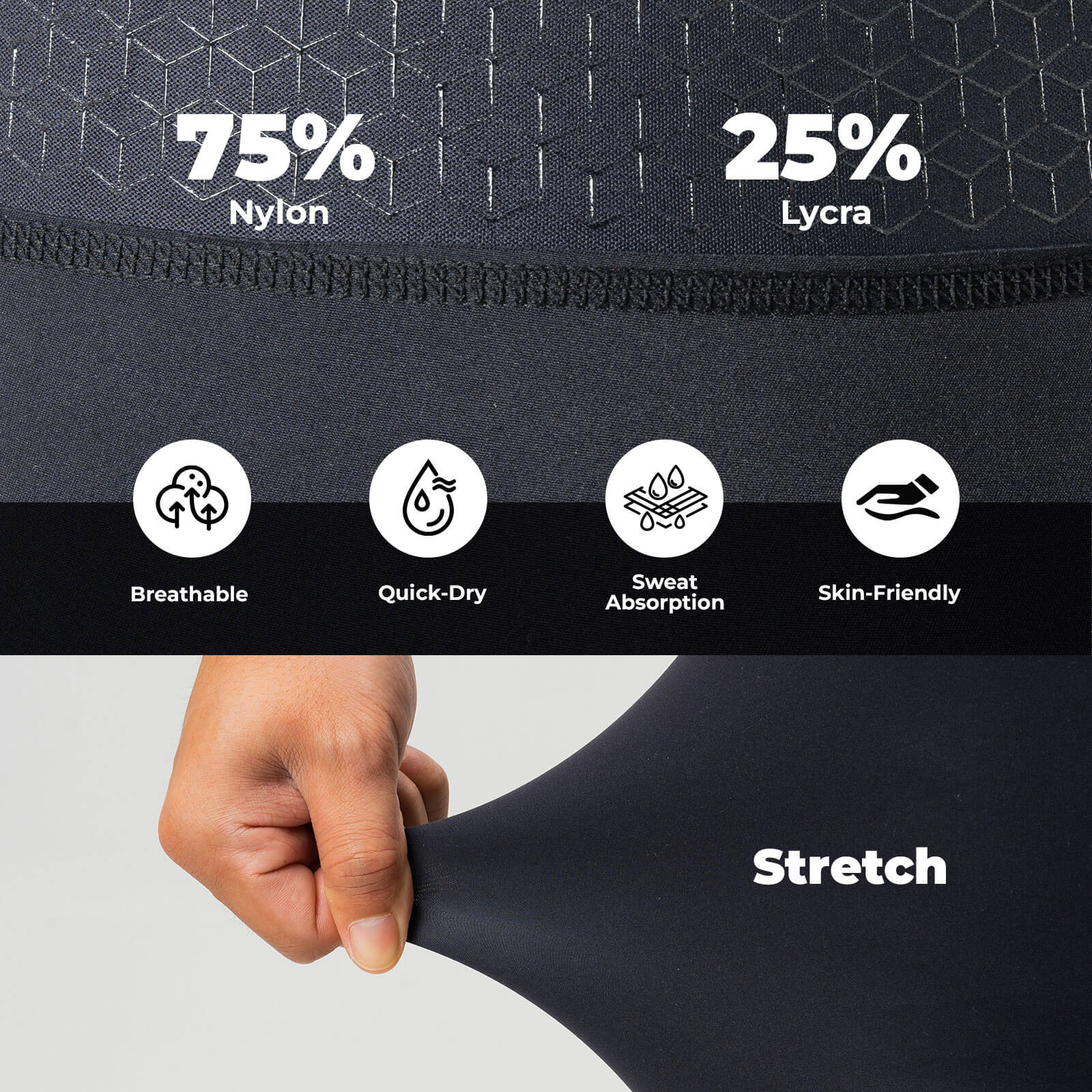 ROCKBROS men's cycling waist shorts YDDK013 featuring Elastic Interface? pads, engineered for advanced comfort and performance on long rides.
