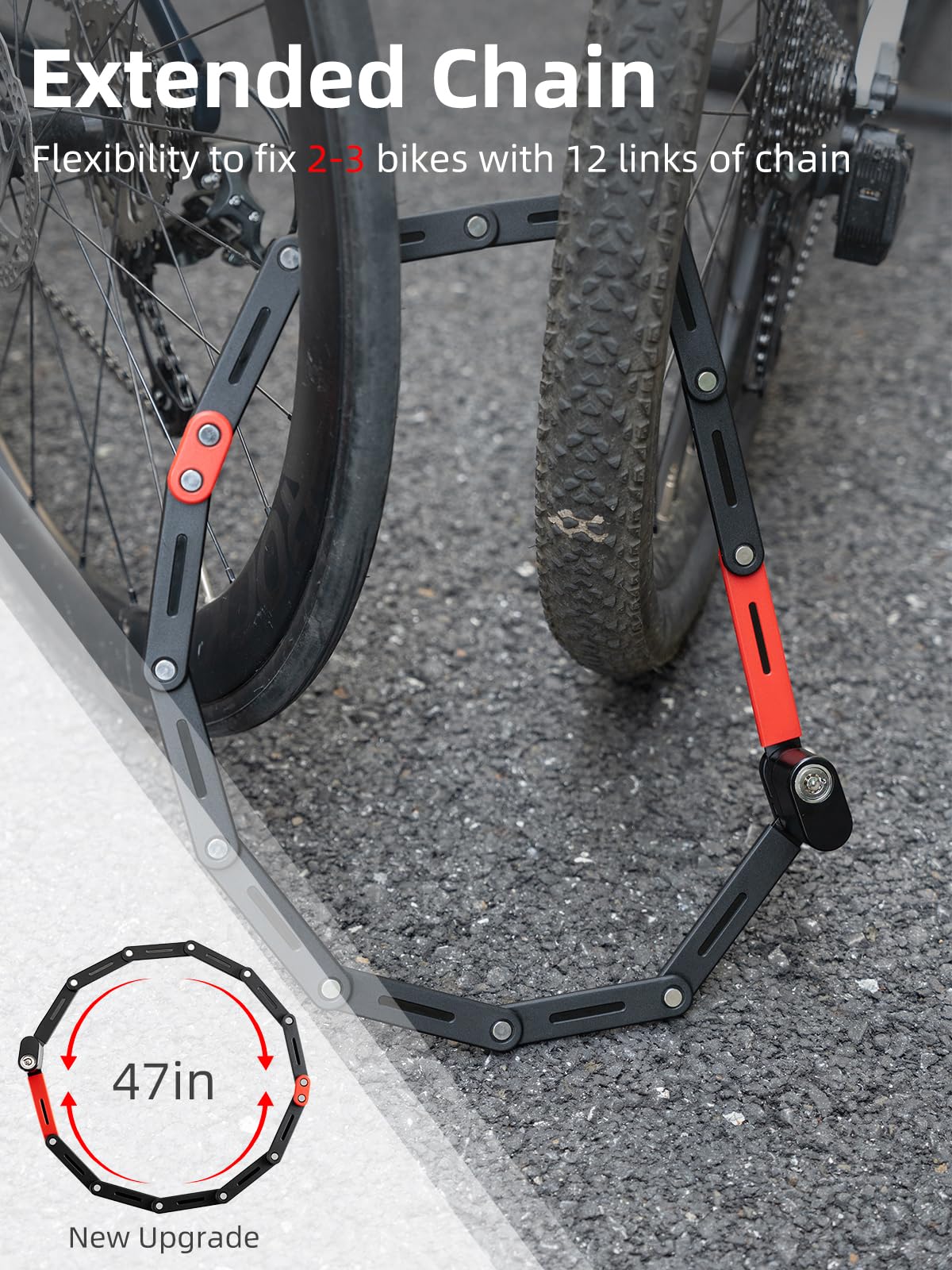 rockbros-folding-heavy-duty-anti-theft-bike-lock-120cm/47.24inch-with-2-keys