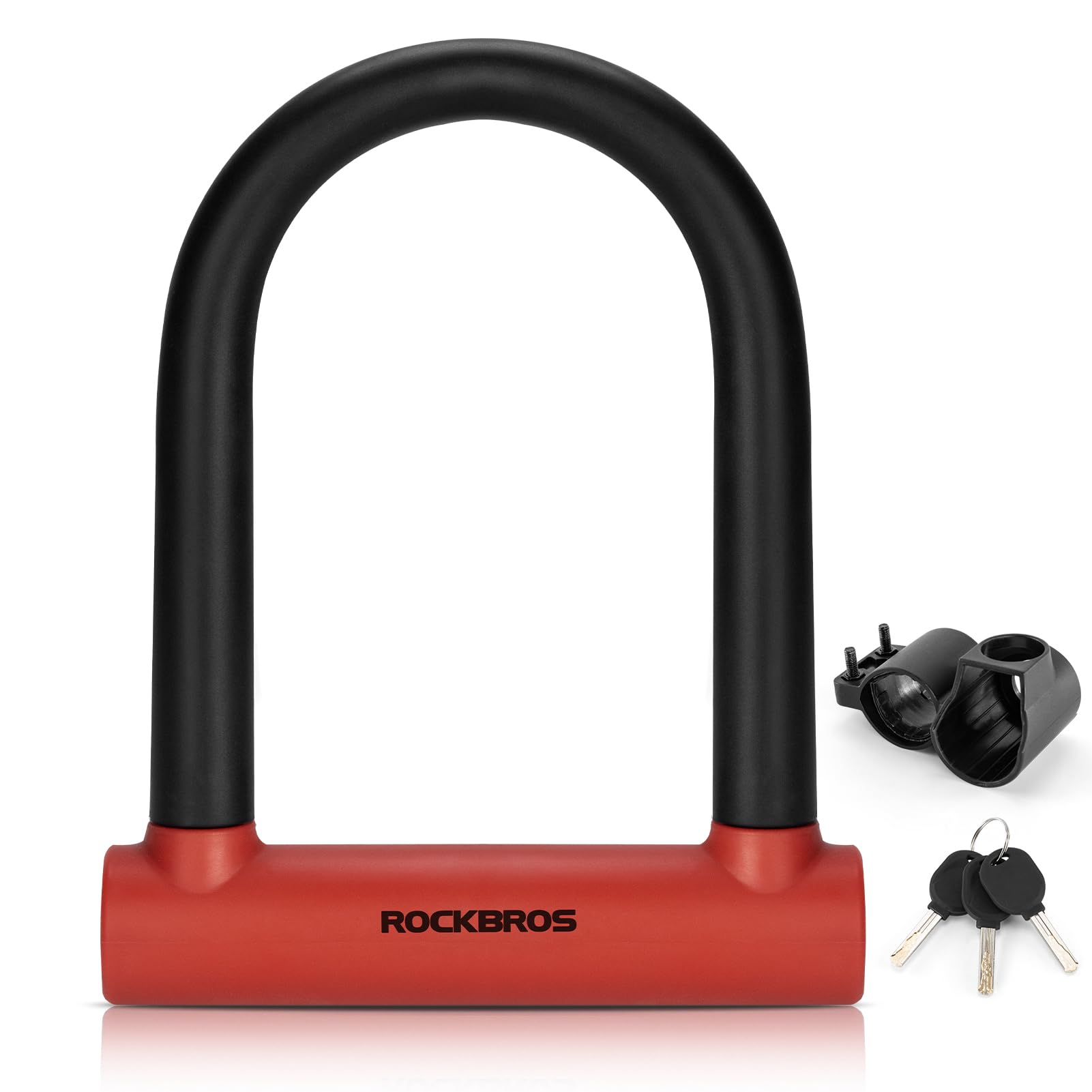 rockbros-heavy-duty-anti-theft-bike-u-lock-for-bikes-ebikes-motorcycles-scooters  #color_Red Type_Lock