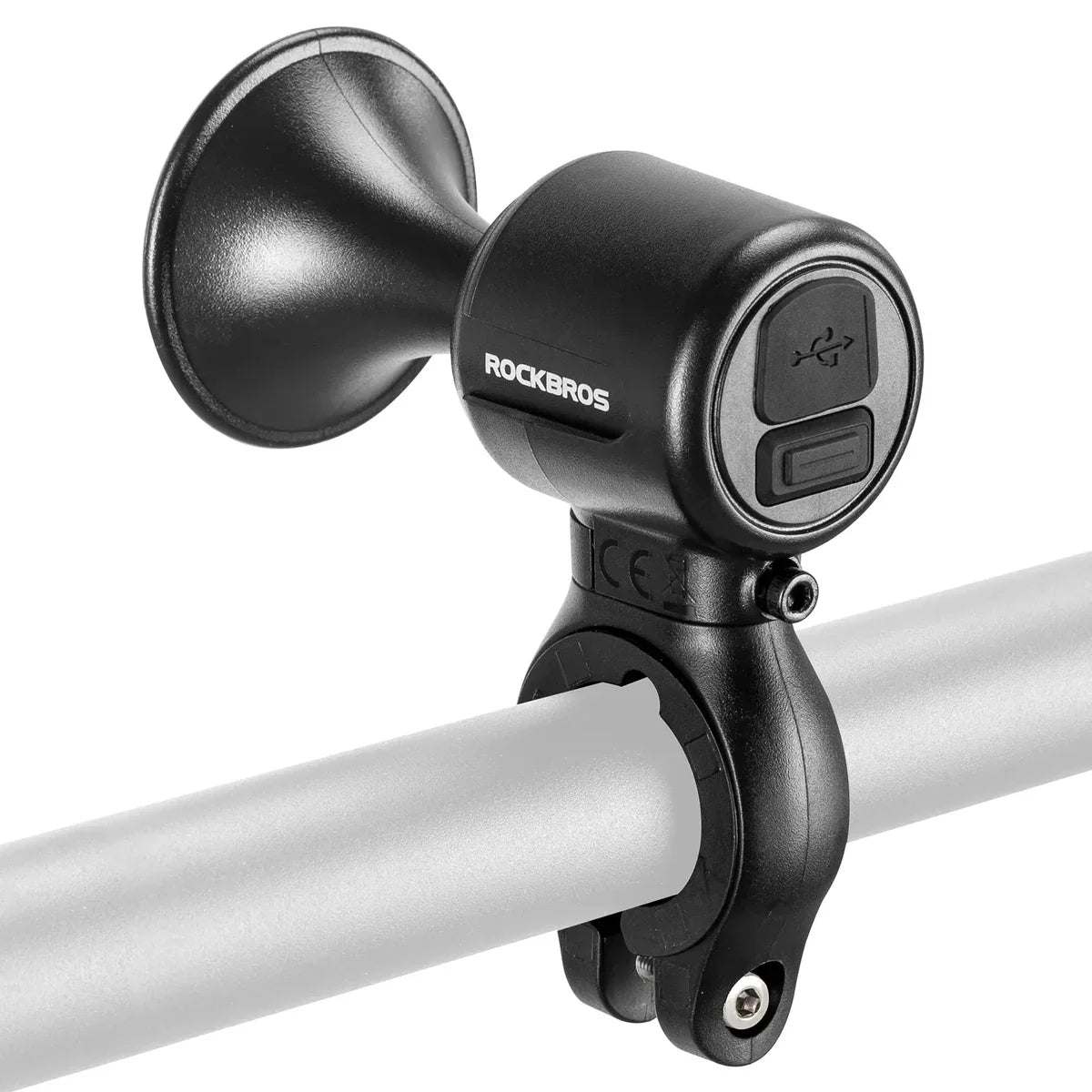 ROCKBROS Compact water-resistant electric bike bell with flexible silicone handlebar mount
#Color_Black