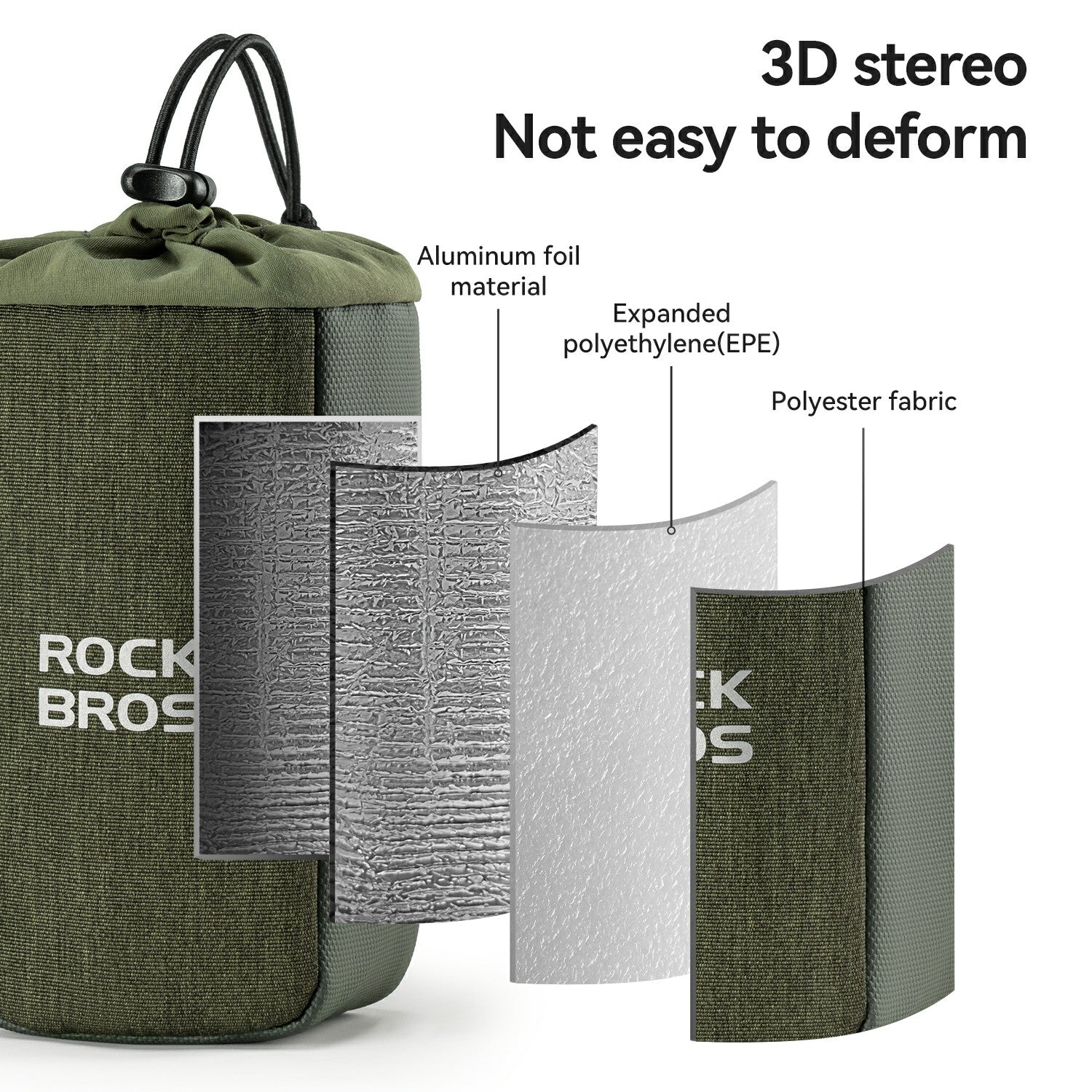 rockbros multifunctional bicycle tail bag water bottle storage
