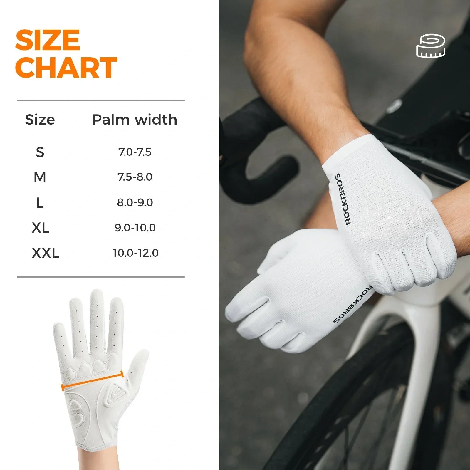Plain Full-Finger Cycling Gloves