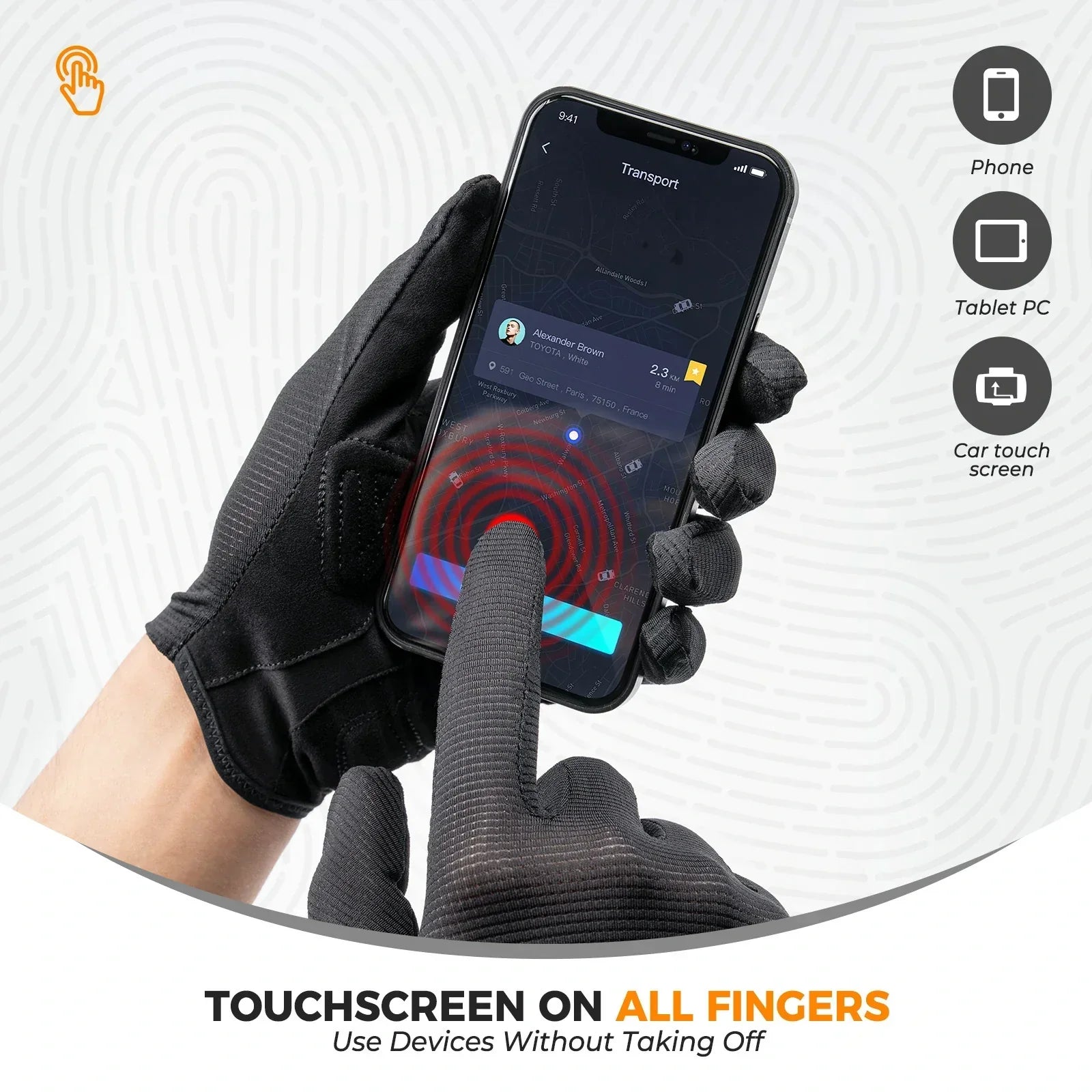 Plain Full-Finger Cycling Gloves