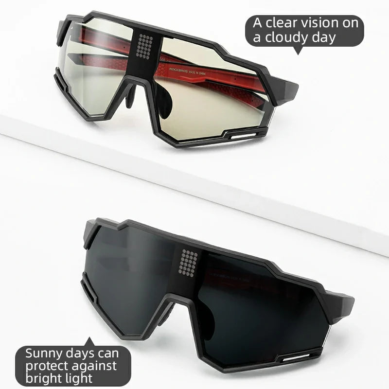 rockbros electronic photochromic sunglasses 