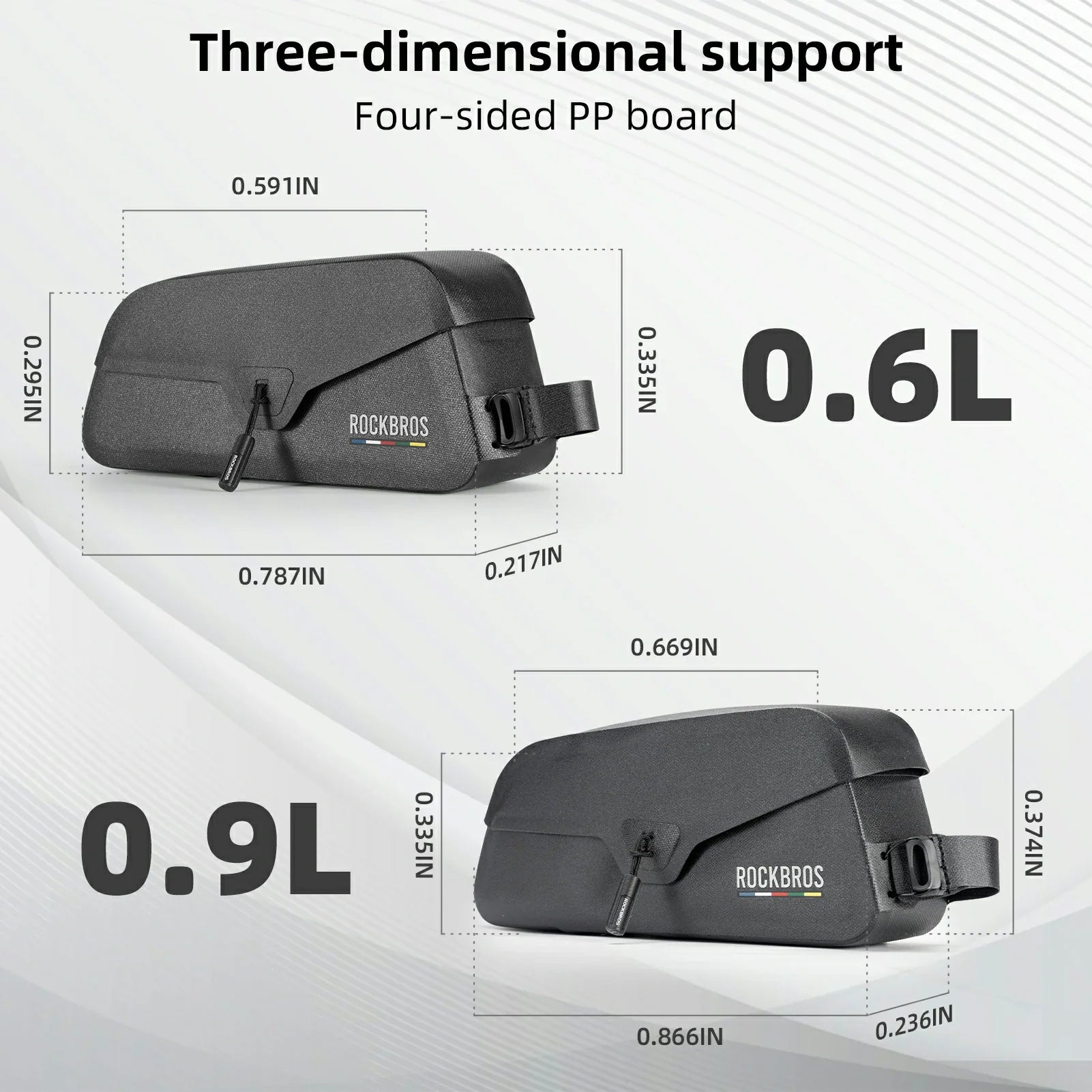 rockbros magnetic top tube pouch