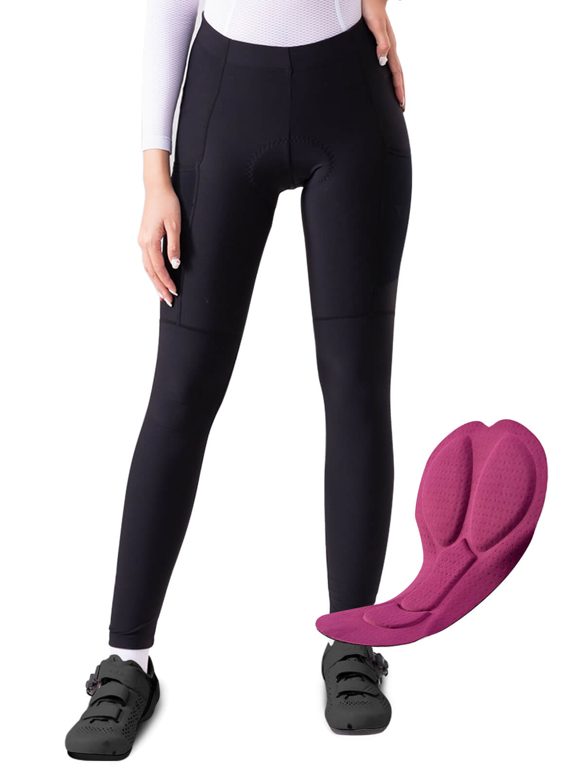 Women's lightweight thermal cycling tights for fall and winter rides ¨C breathable, insulated, and flexible fit