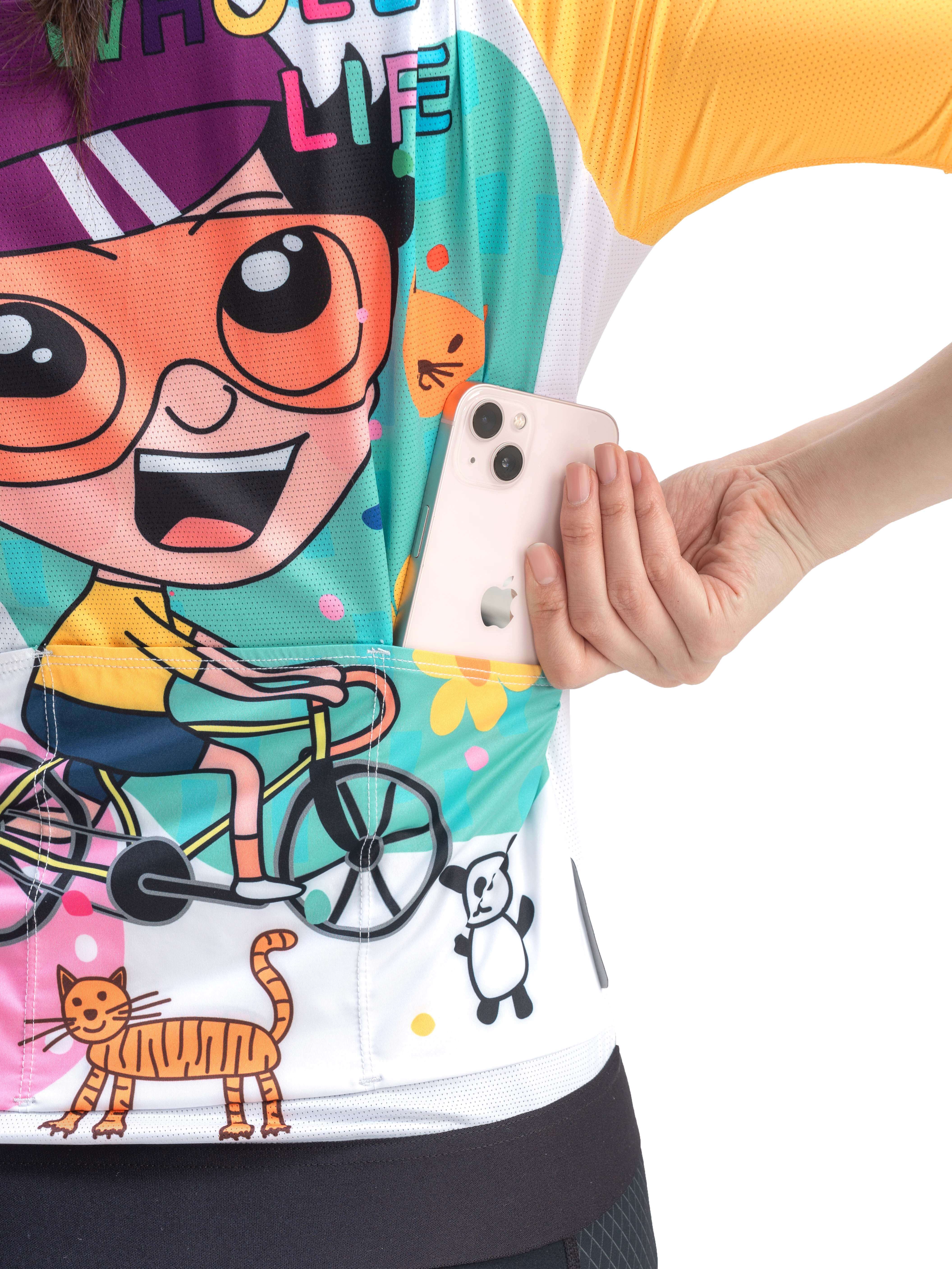 Women?ˉs ROCKBROS Vibrant Vacation short-sleeve cycling jersey in TVI fit