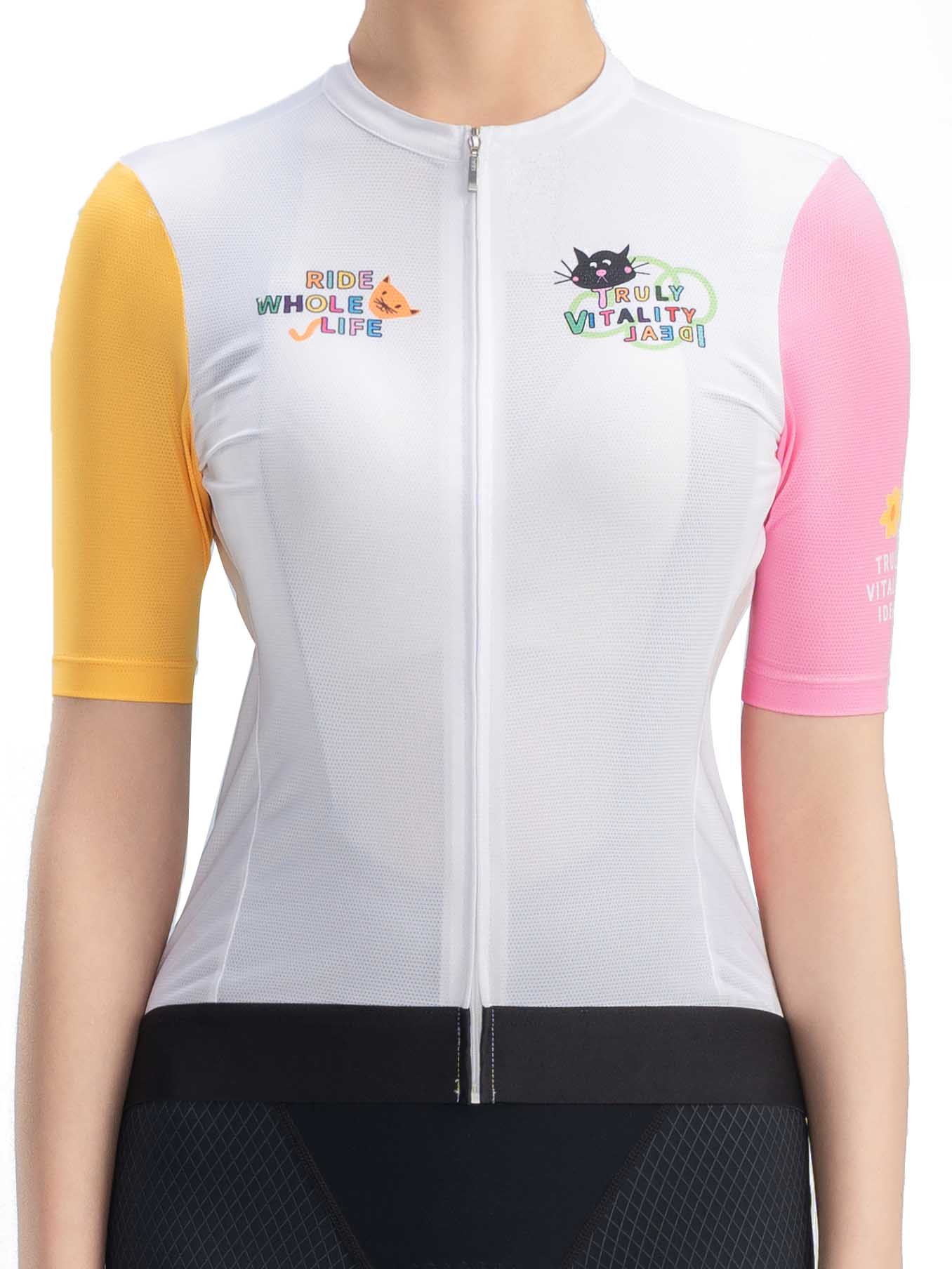 Women?ˉs ROCKBROS Vibrant Vacation short-sleeve cycling jersey in TVI fit