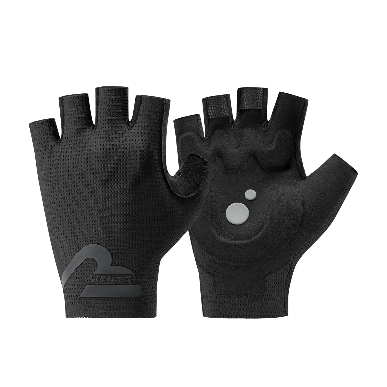 Black gloves with a logo on a white background #color_black