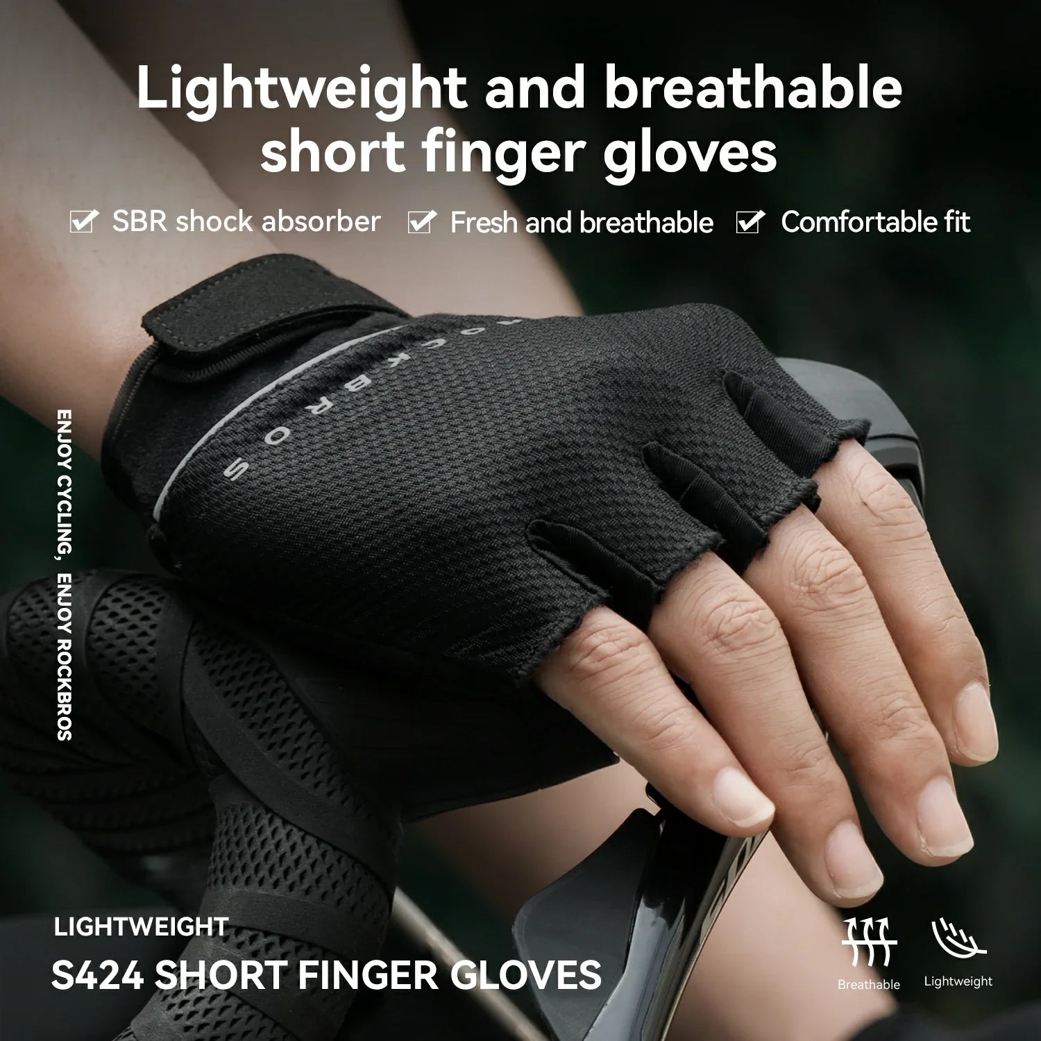 S424 Half Finger Bike Gloves Breathable