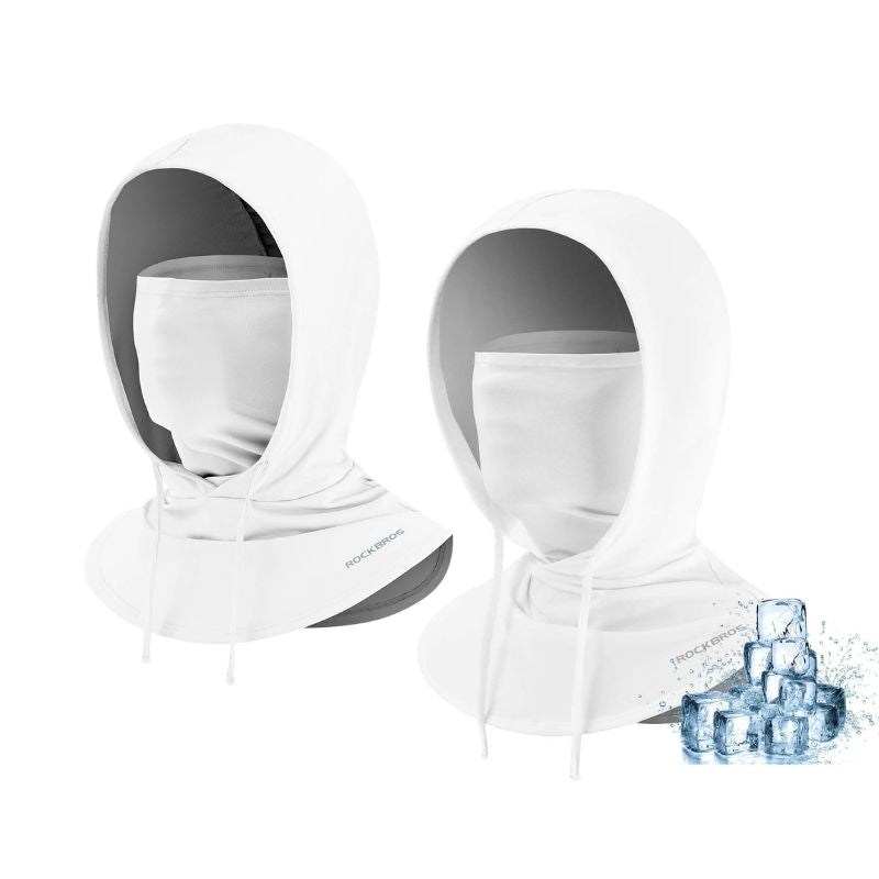 White mask with ice cubes on a white background  #Color_White*2