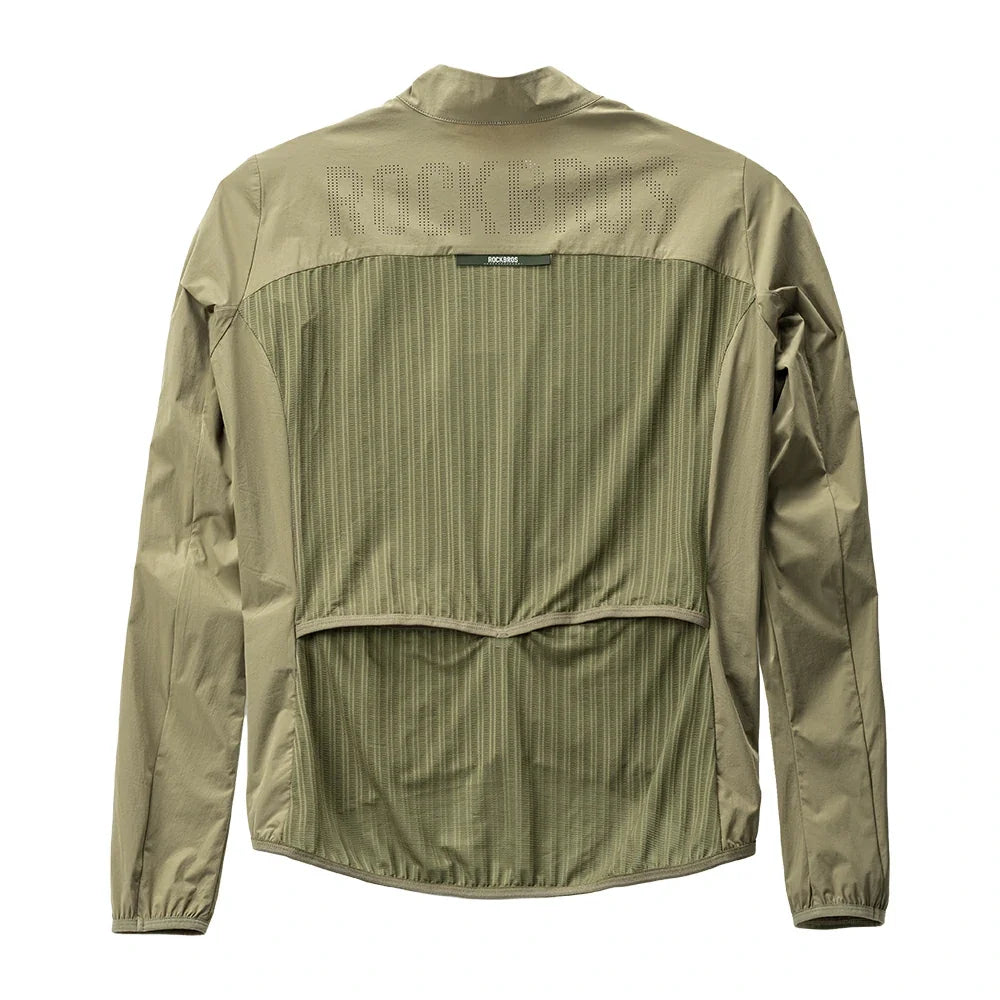 Khaki jacket with a visible brand logo on a white background #color_Khaki