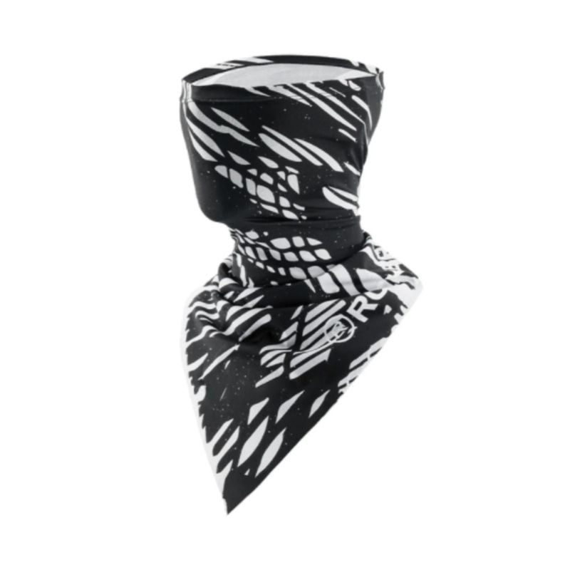 Black and white patterned bandana on a white background #Color_Zebra