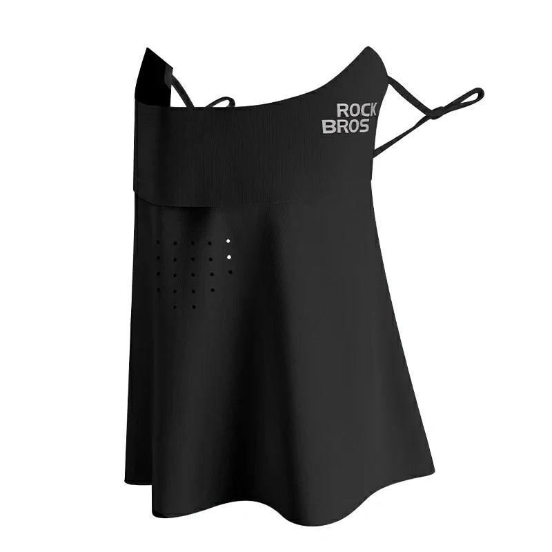 Black Ice Silk UV Protection Face Mask #color_black