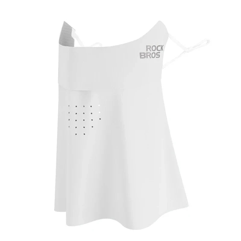White mask with 'RockBros' branding on a white background #color_white