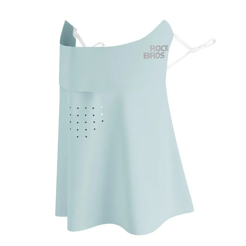Light blue mask with 'RockBros' branding on a white background #color_blue