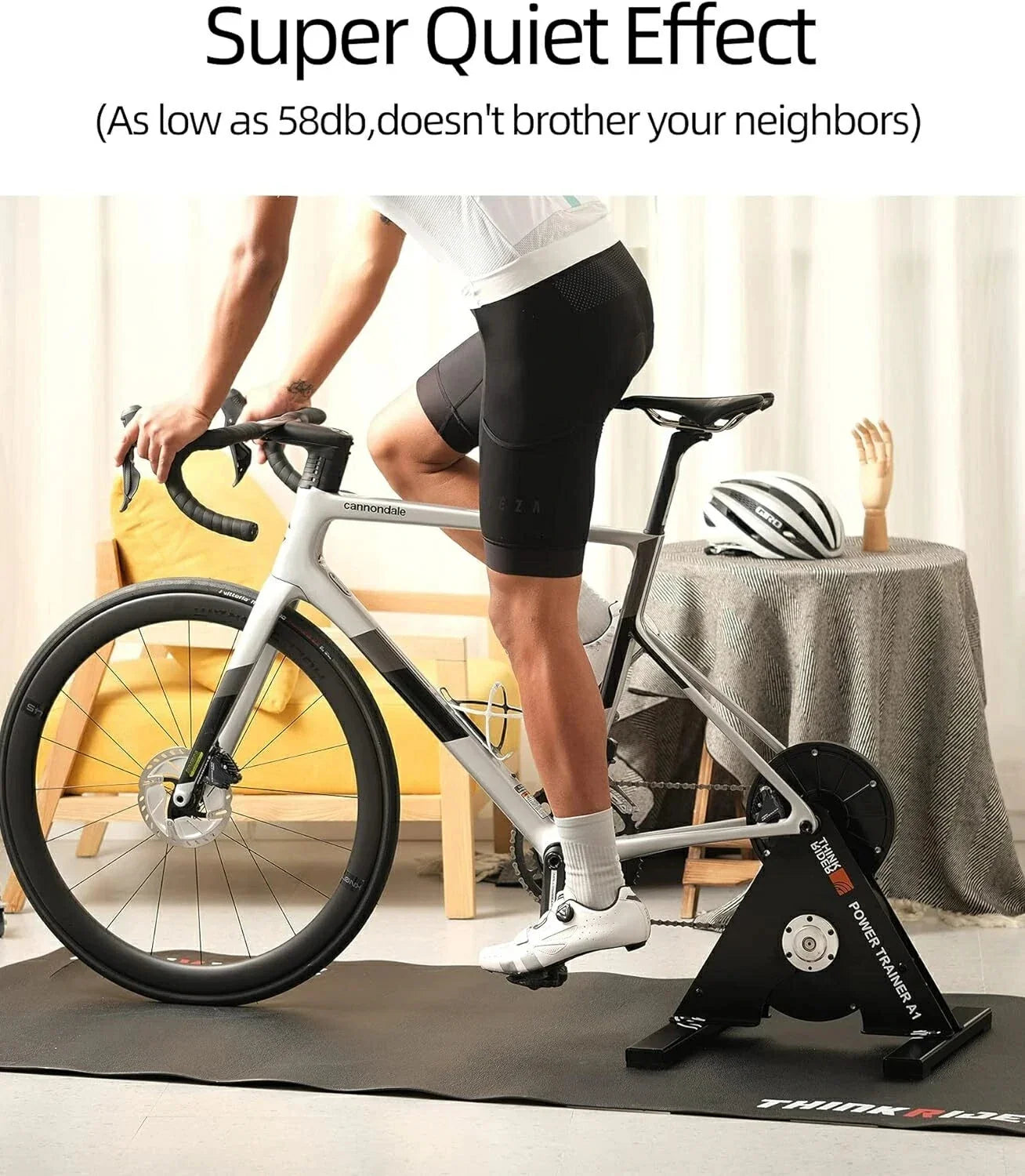 ThinkRider A1 Bike Trainer 11-Speed Cassette ANT+  Bluetooth Simulates 3% Slope