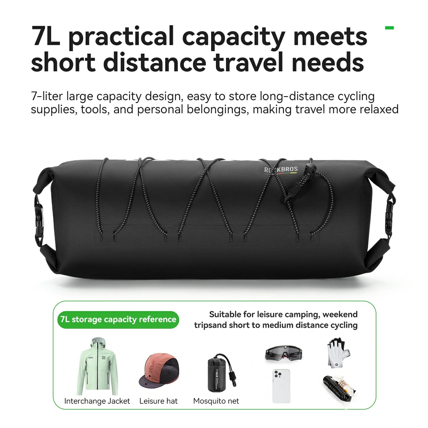 TL-170 7L 100% Waterproof Bike Handlebar Bag ROAD TO SKY