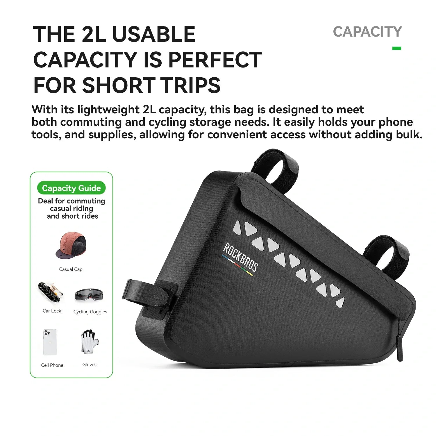 TL-174 2L 100%Waterproof Bike Triangle Bag ROAD TO SKY