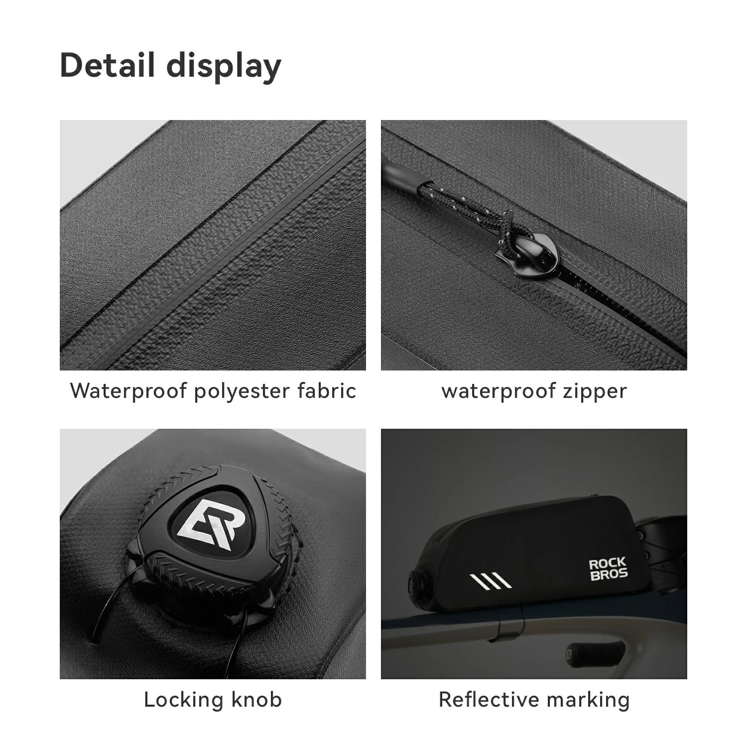 ROCKBROS Top Tube Bag Size Dimensions Reference
