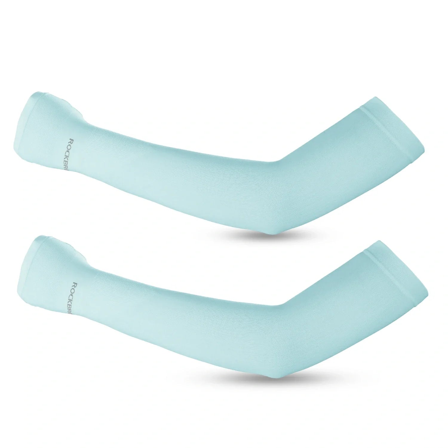Stretch cycling arm sleeves with thumb holes #Color_Blue